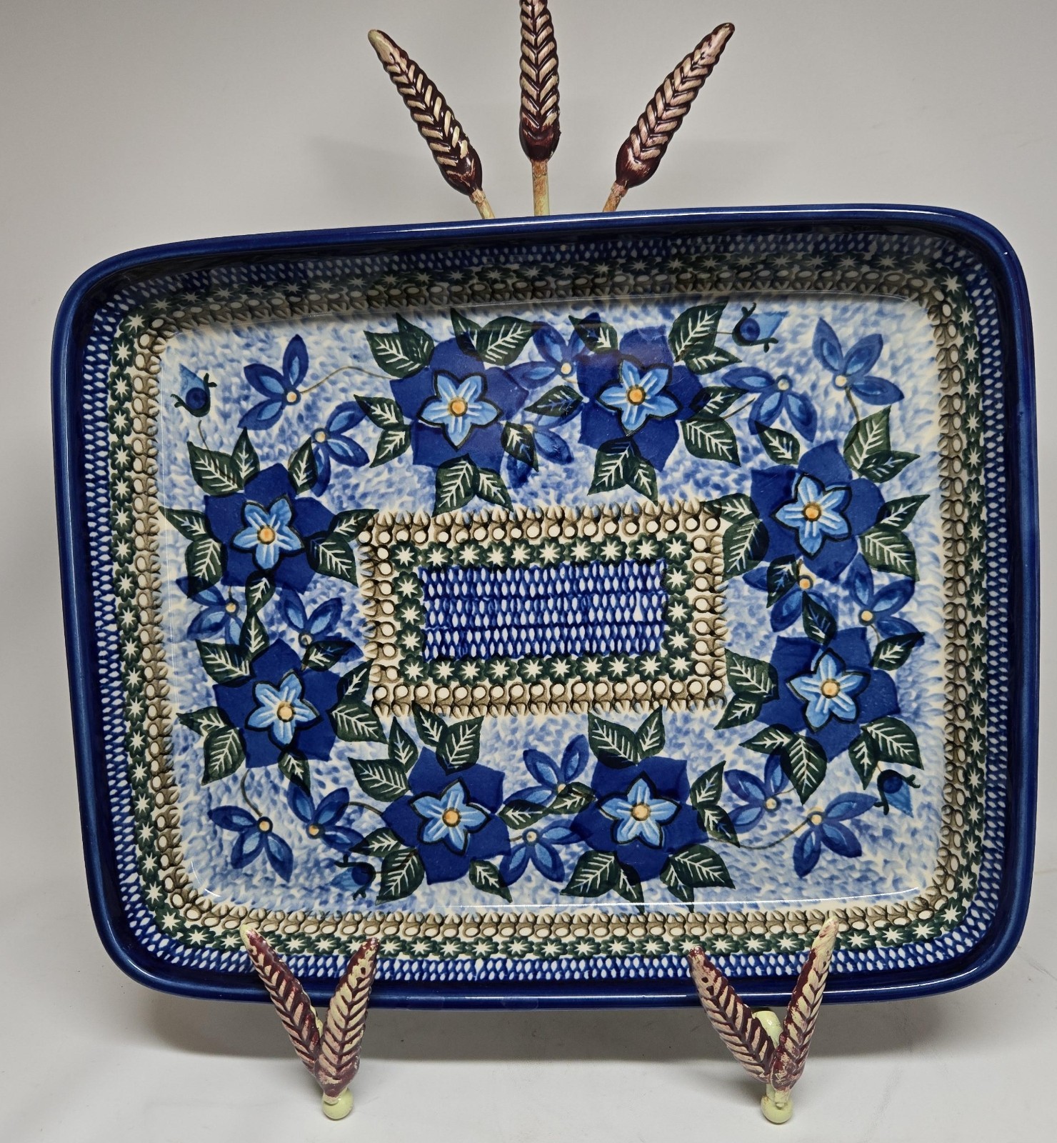 Unikat Polish Pottery Ultimate Bakeware Dish 1864 Teresa Andrukiewicz 11″ NWOB