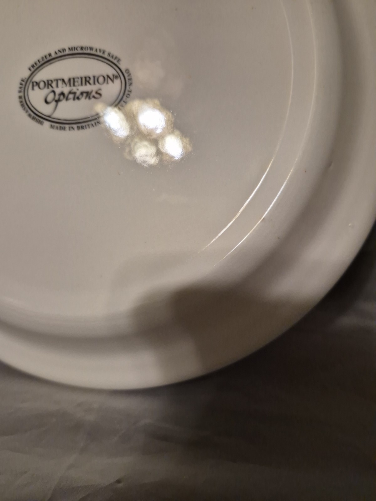 Portmeirion Options Salad Plates Set Of 5 Made In Britain White Preowned Flaws