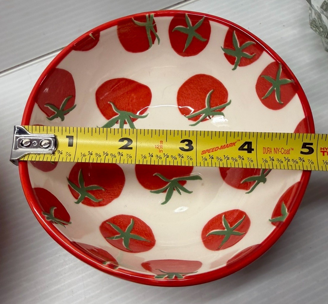 3 – Prima Design Ceramic 3 Bowl Set Tomatoes . New And Unique