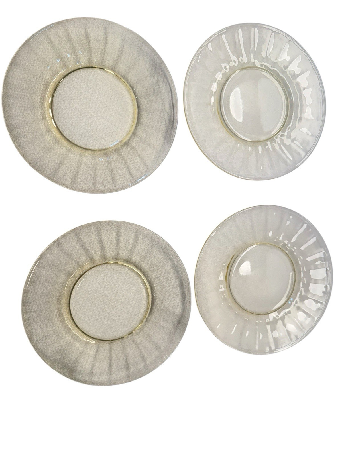 Vtg 1930s Fostoria Fairfax Topaz Yellow Glass Luncheon Plate Set of 6 8.25″ 2375