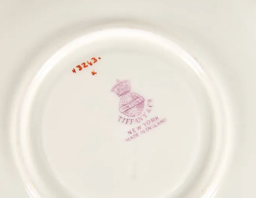 Antique Minton for Tiffany & Co. Cream Soup Bowls & Saucers 22k Gold Set of 9