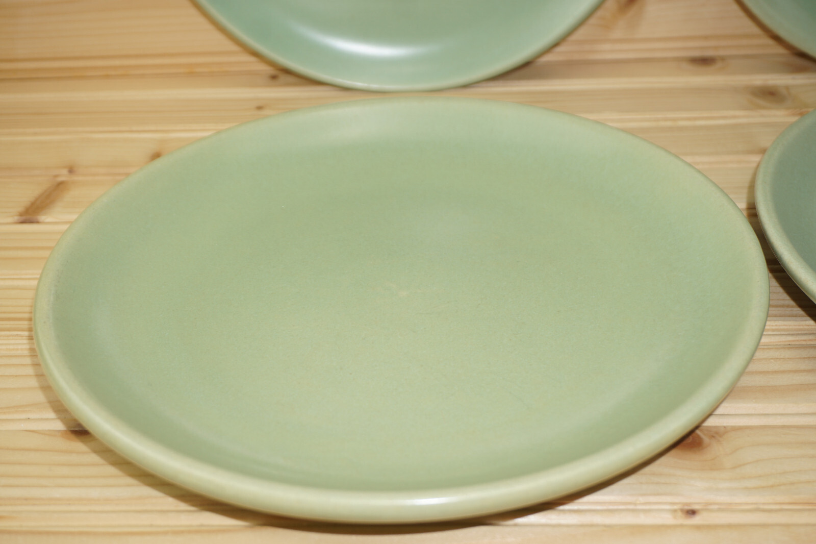 La Solana Pottery Green (4) Dinner Plates, 10″ (Lot C) (S41)