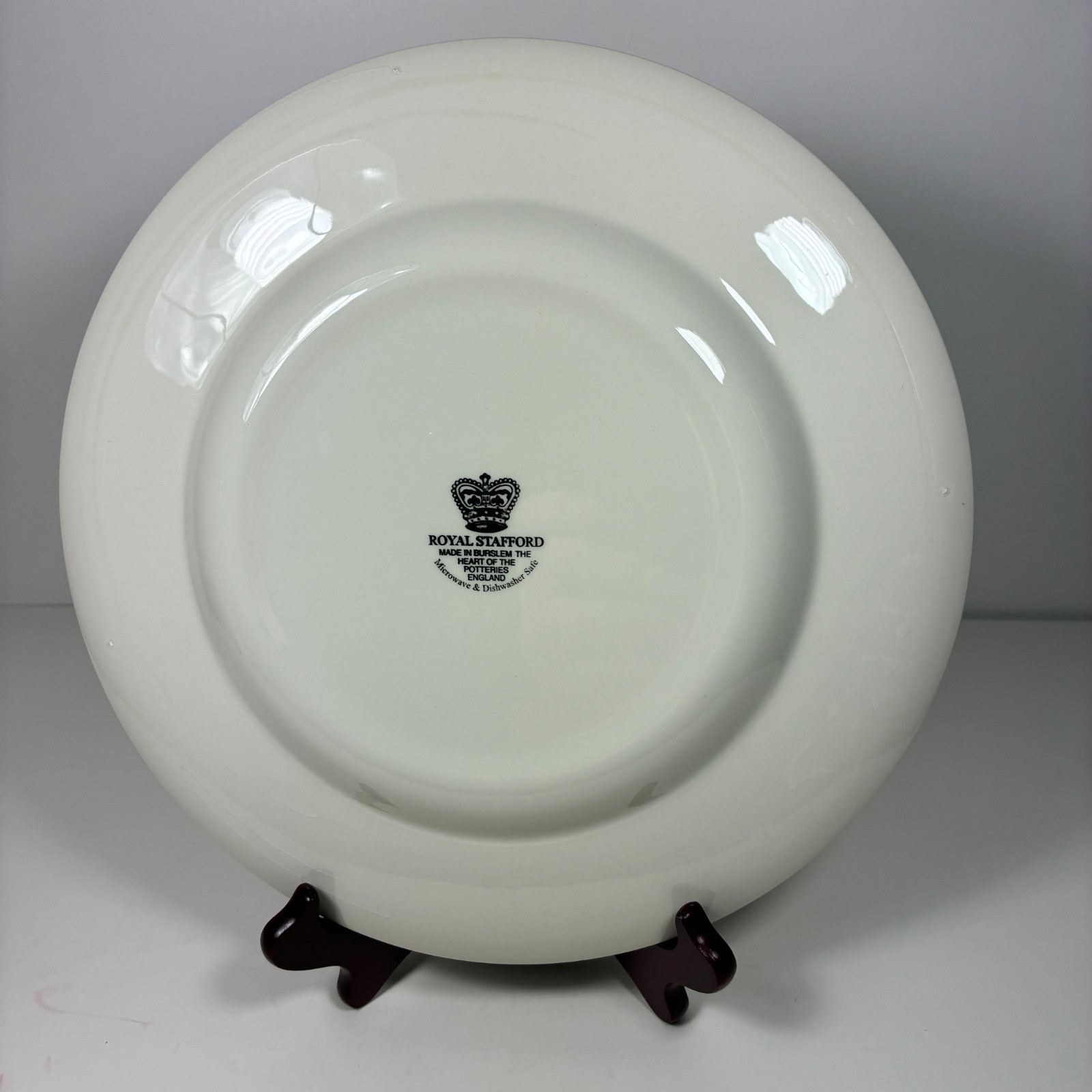 Royal Stafford Asiatic Pheasant Red Dinner Plate 11 1/8″ Earthenware Crazing
