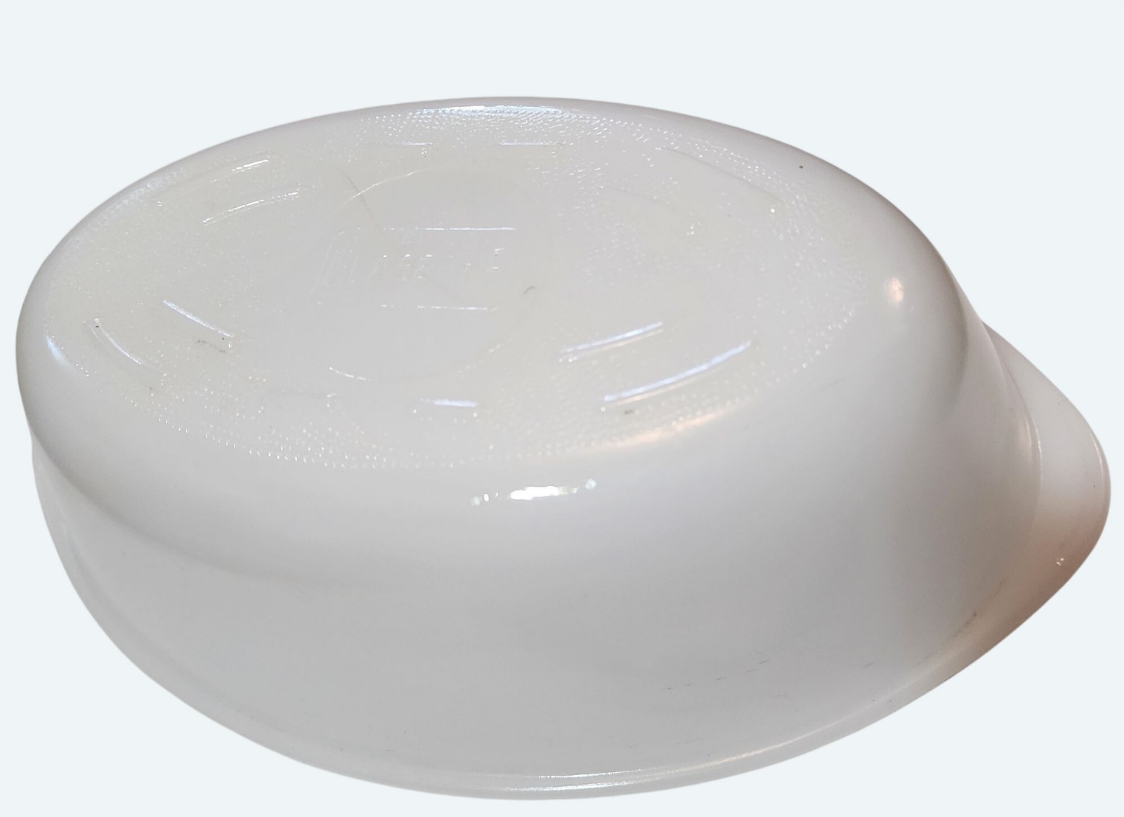 1 Qt Glasbake White Milk Glass Oval J-235 Casserole Dish w Clear Lid J-225 Vtg