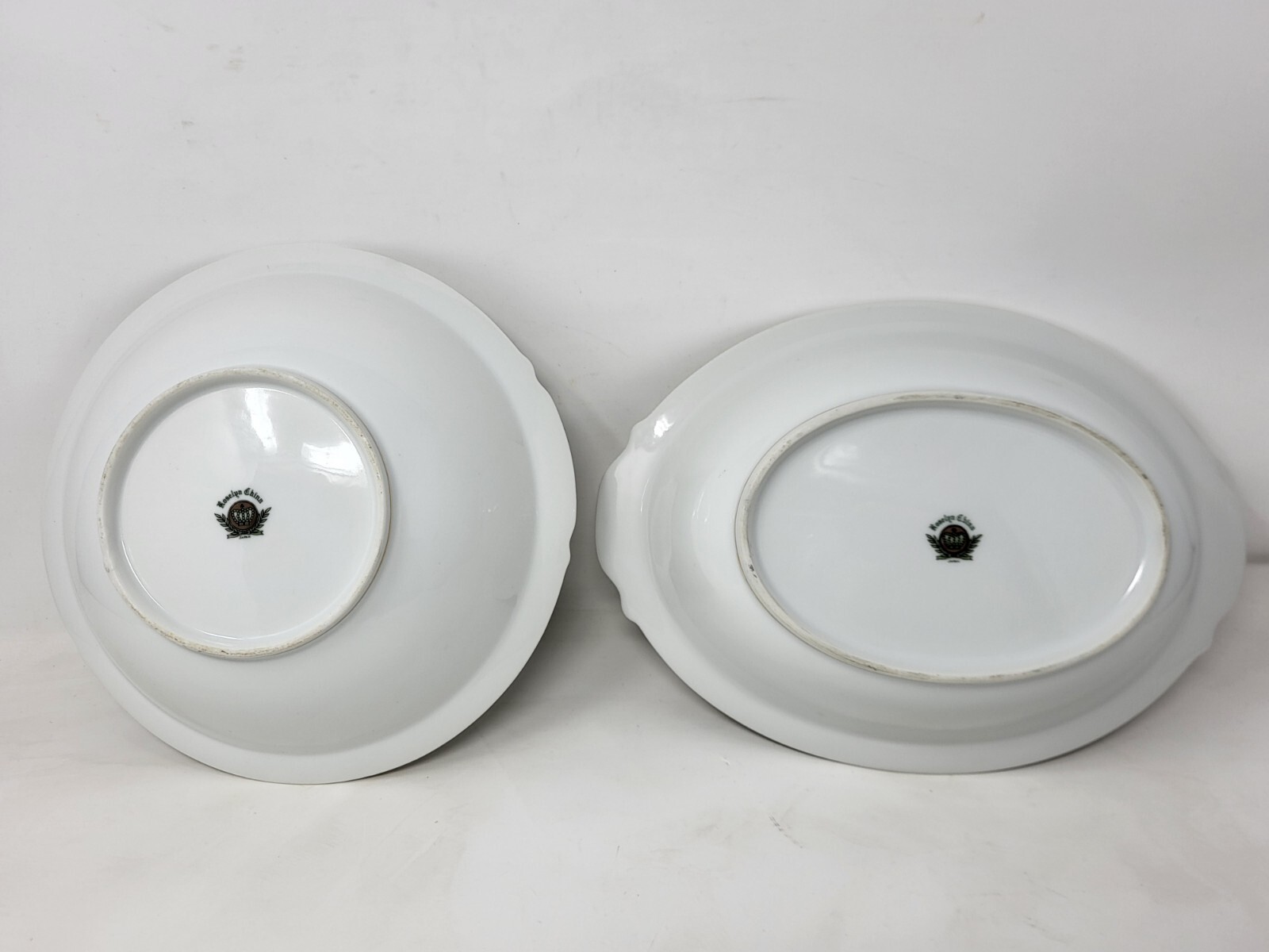 Lot of Two Roselyn Dogwood Vegetable Serving Bowls-One 9″ Round, One 11.25″ Oval