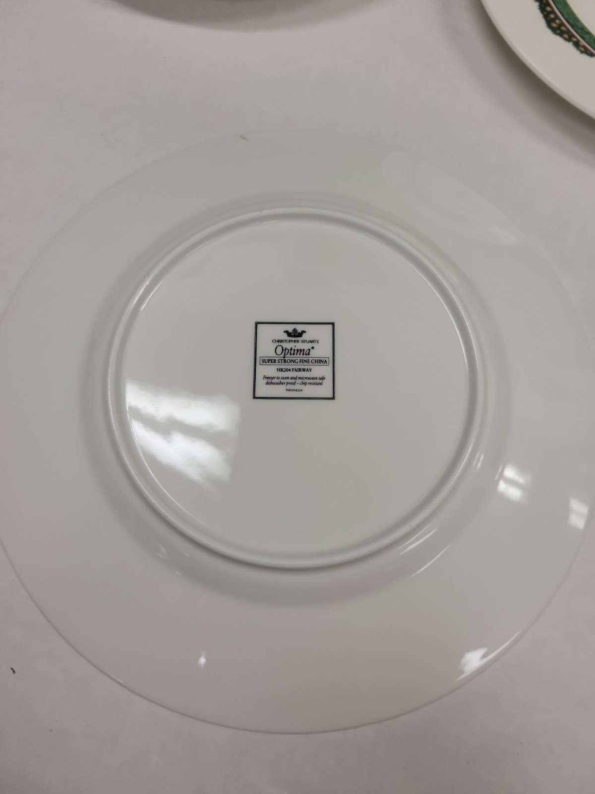 Christopher Stuart Optima Salad Plates Fine China Golf Fairway HK 204 Set Of 4