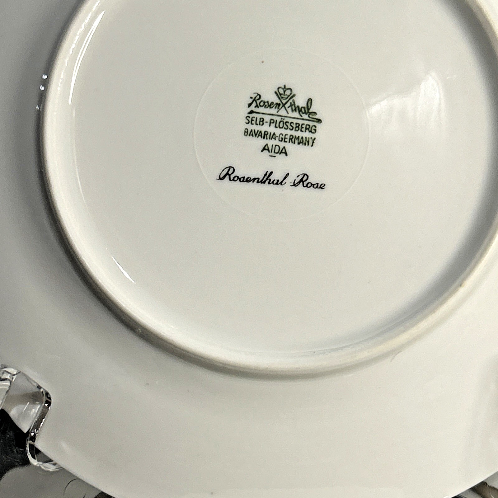 Rosenthal Rose 6” Dessert Bread Plates White w/Gold Rose & Trim Germany Set/6