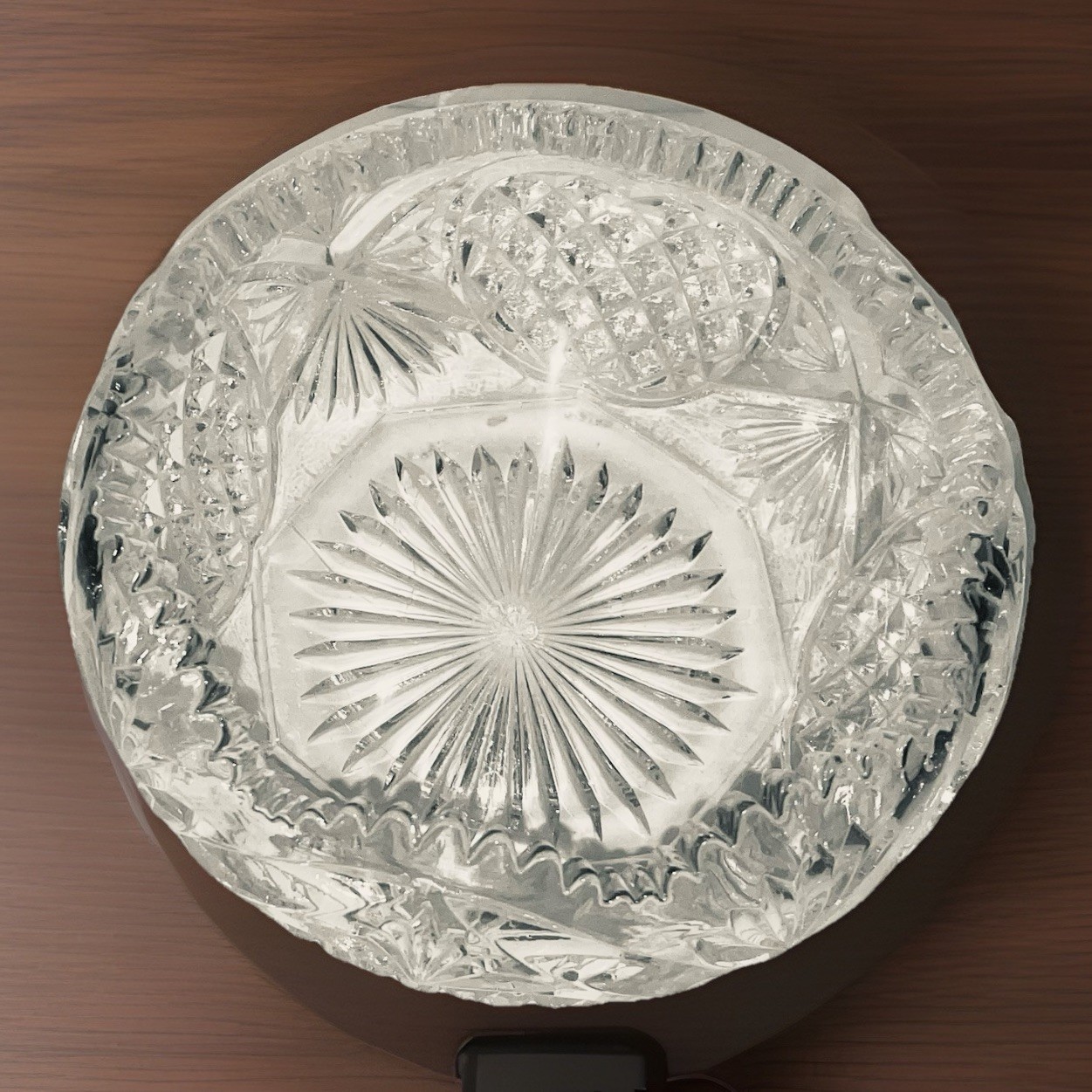 American Brilliant Period Antique Hand Cut Star Hobstar Sawtooth Rim Bowl