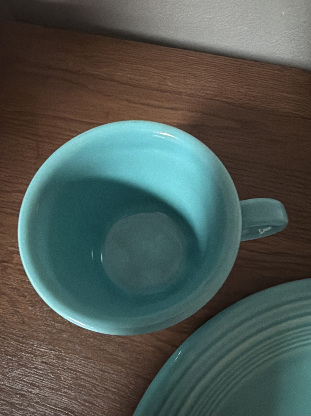 Fiestaware Dinner Plate 10 1/2”-2-Coffee Cup Mug Homer Laughlin O Ring Turquoise