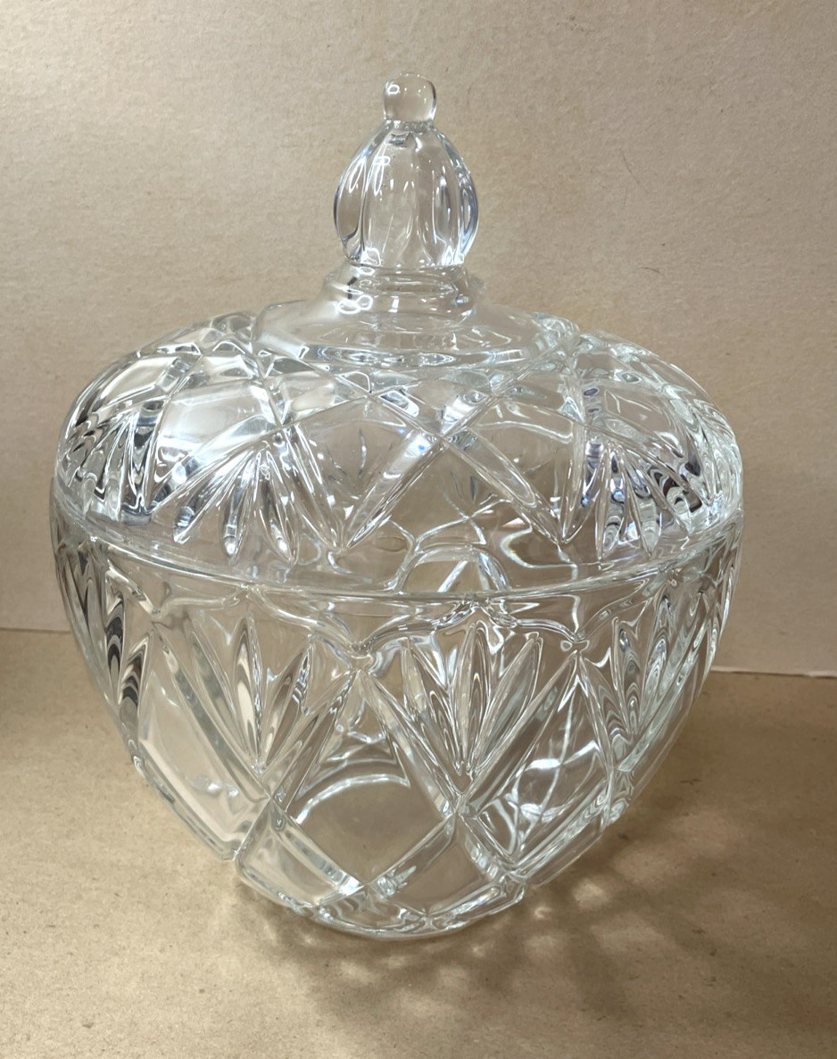 Mikasa Roxborough 9 Pc Punch Bowl Set Crystal Glass w/ Box SA809
