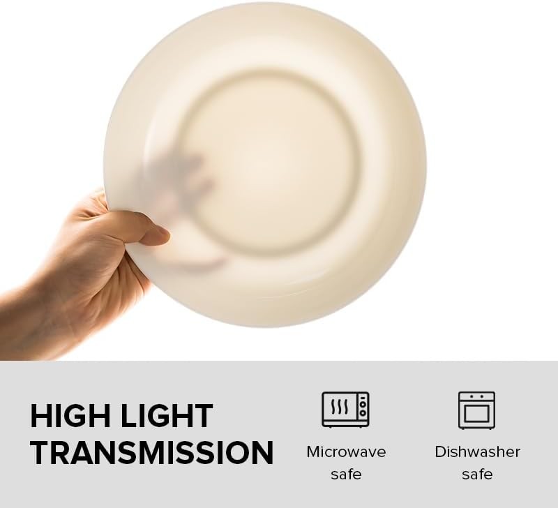 Fine Bone China Deep Plate Pasta Bowl 8.5 Inches Set of 6 Fine Glaze White Color