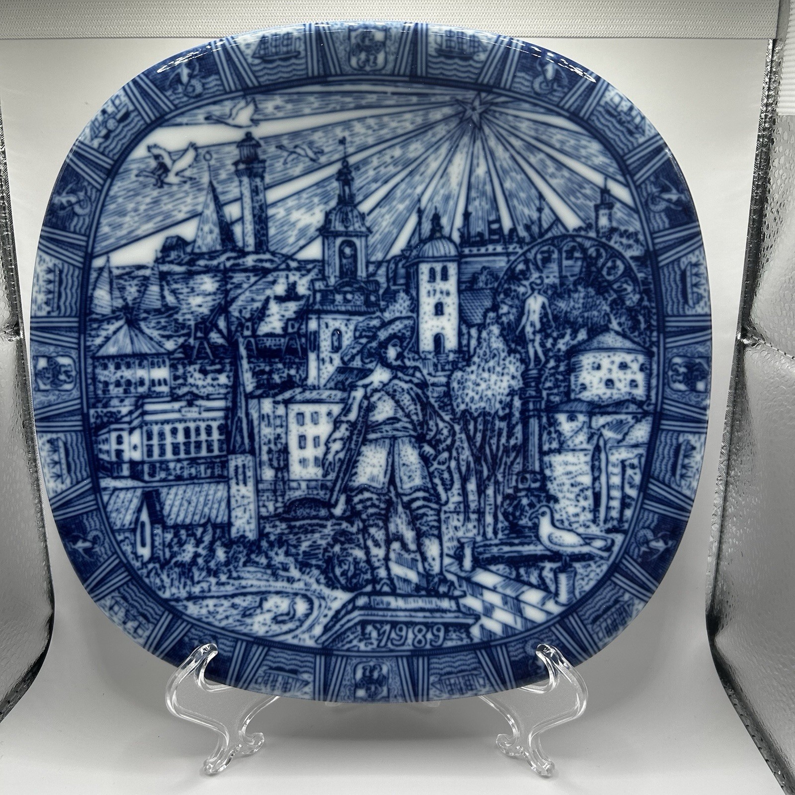 Gunnar Nylund Rörstrand Sweden Vintage Wall Plates Set Of 5 90’ 89’ 88’ 87’ 84’