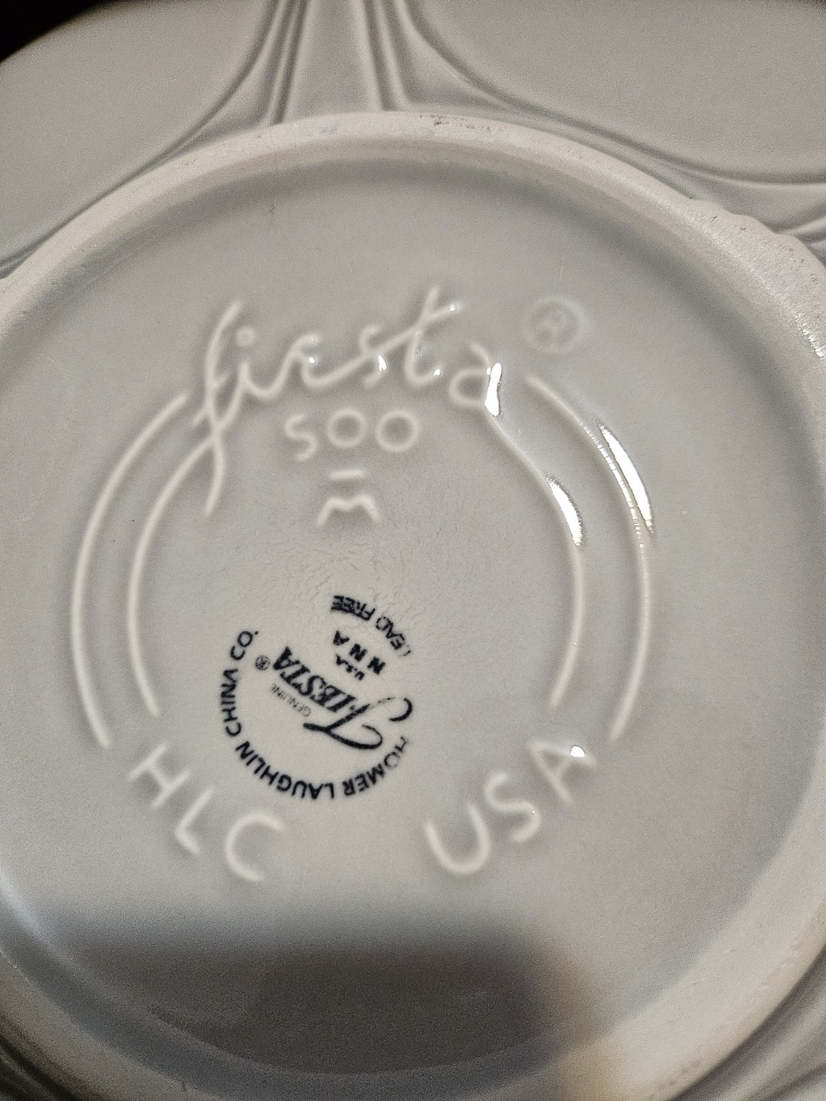 Fiesta Pearl Gray Grey Millennium Presentation Celebration Bowl Serving Fruit