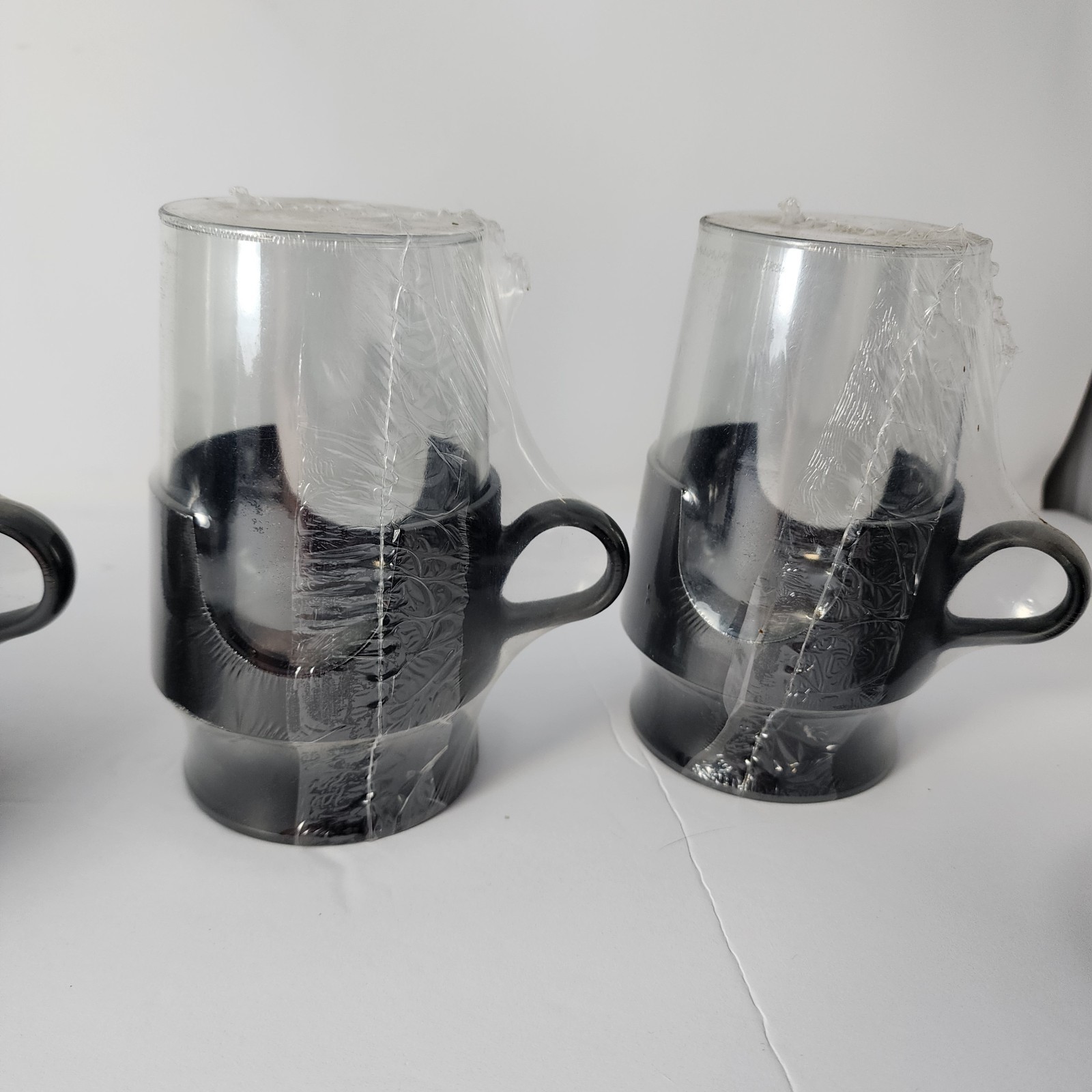 Vintage Mid Century Glas-Snap by Corning Glass Pedestal Mugs LOT of 5 New Sealed