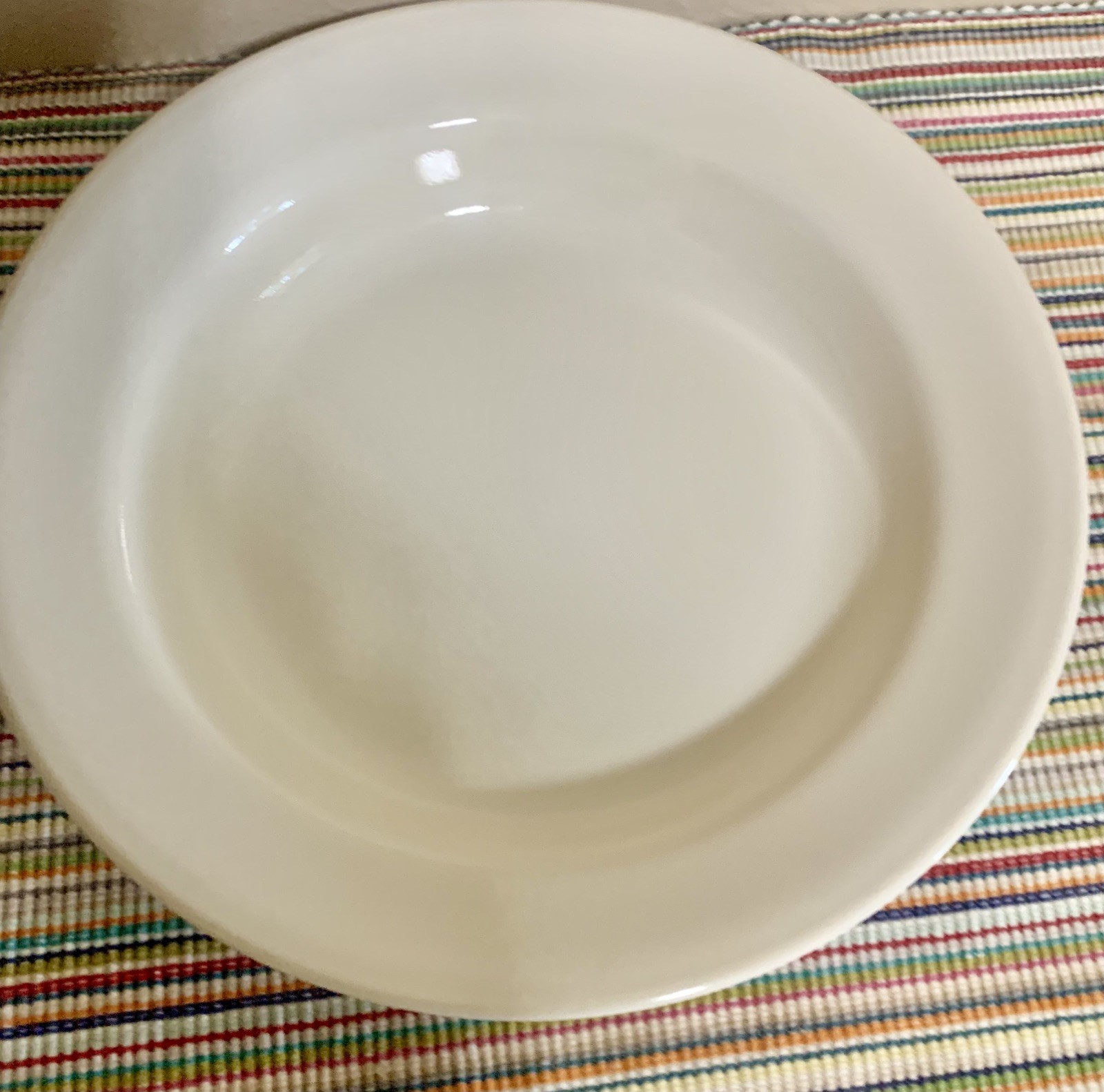 Vintage Corelle Sandstone Beige 9″ rimmed lunch luncheon salad plates 2 PIECES