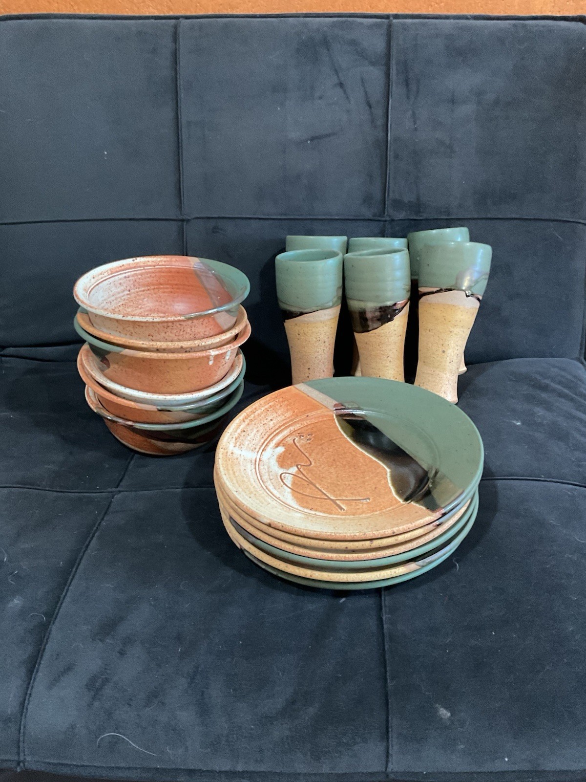 Handcrafted Pottery Dish Set