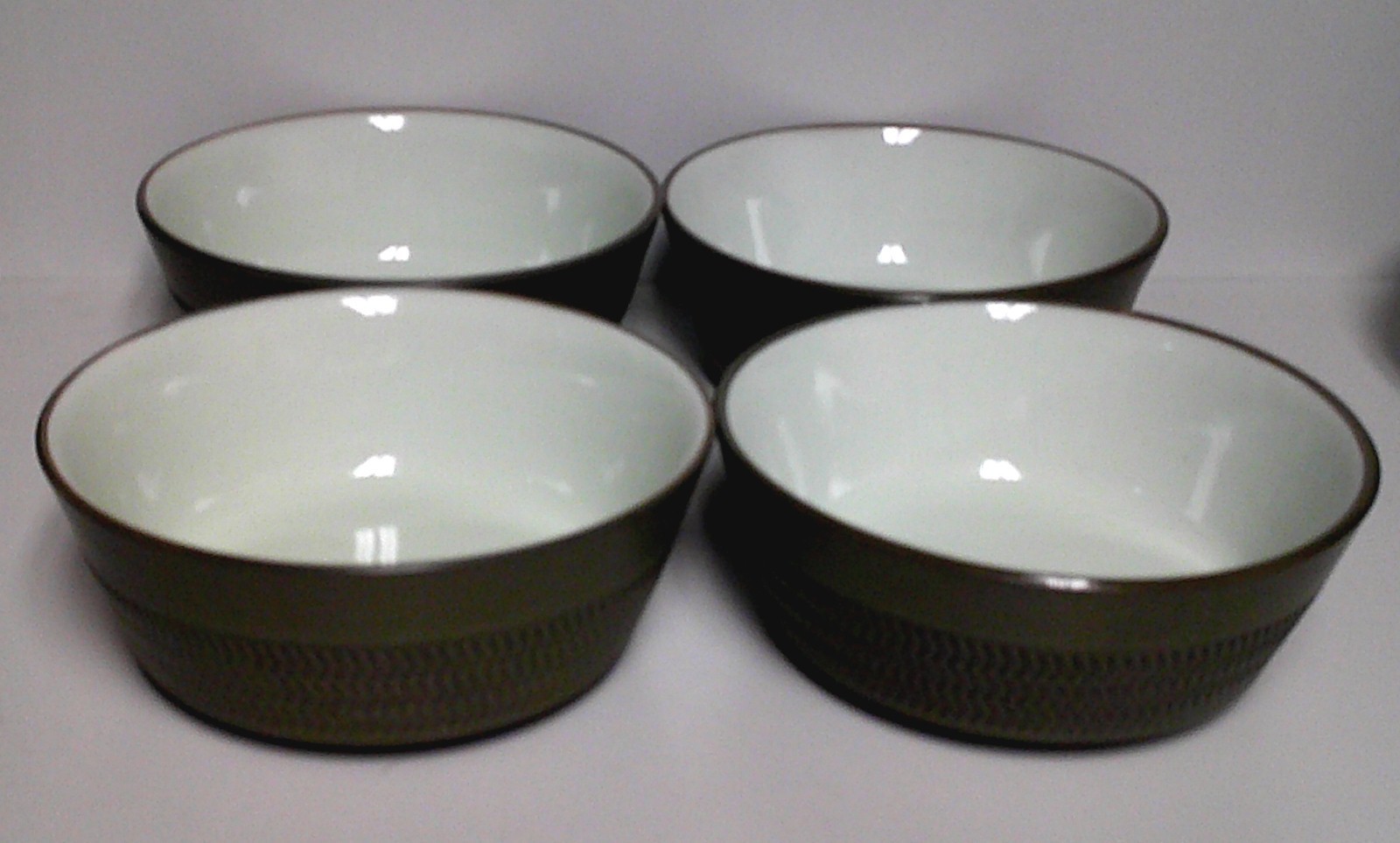 Denby CAMELOT (DARK GREEN) 5-7/8″ Cereal Bowls SOLD IN SETS OF FOUR BOWLS