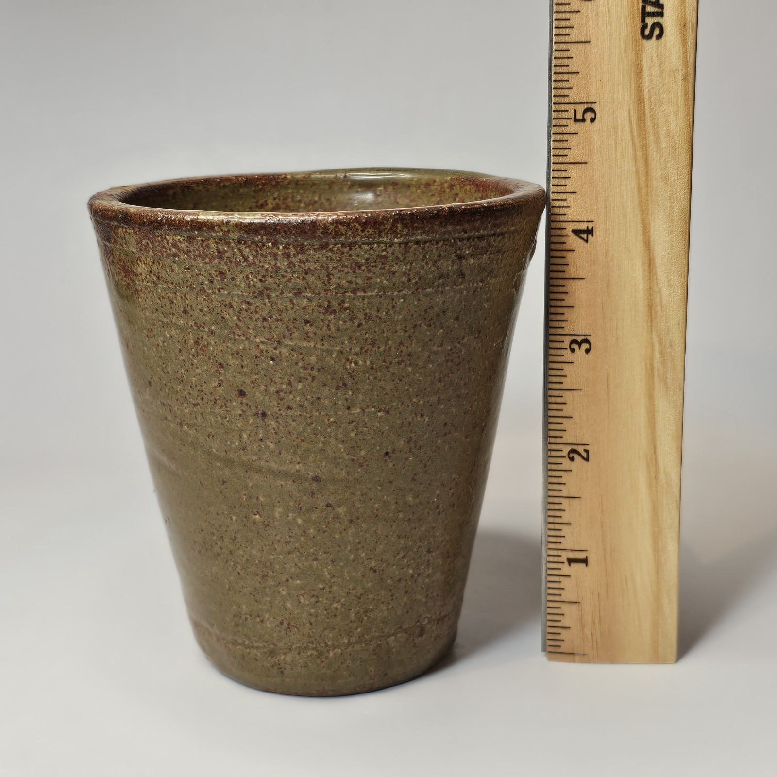Handmade Stoneware Pottery Brown Speckle Glaze Ceramic Mug Tumbler