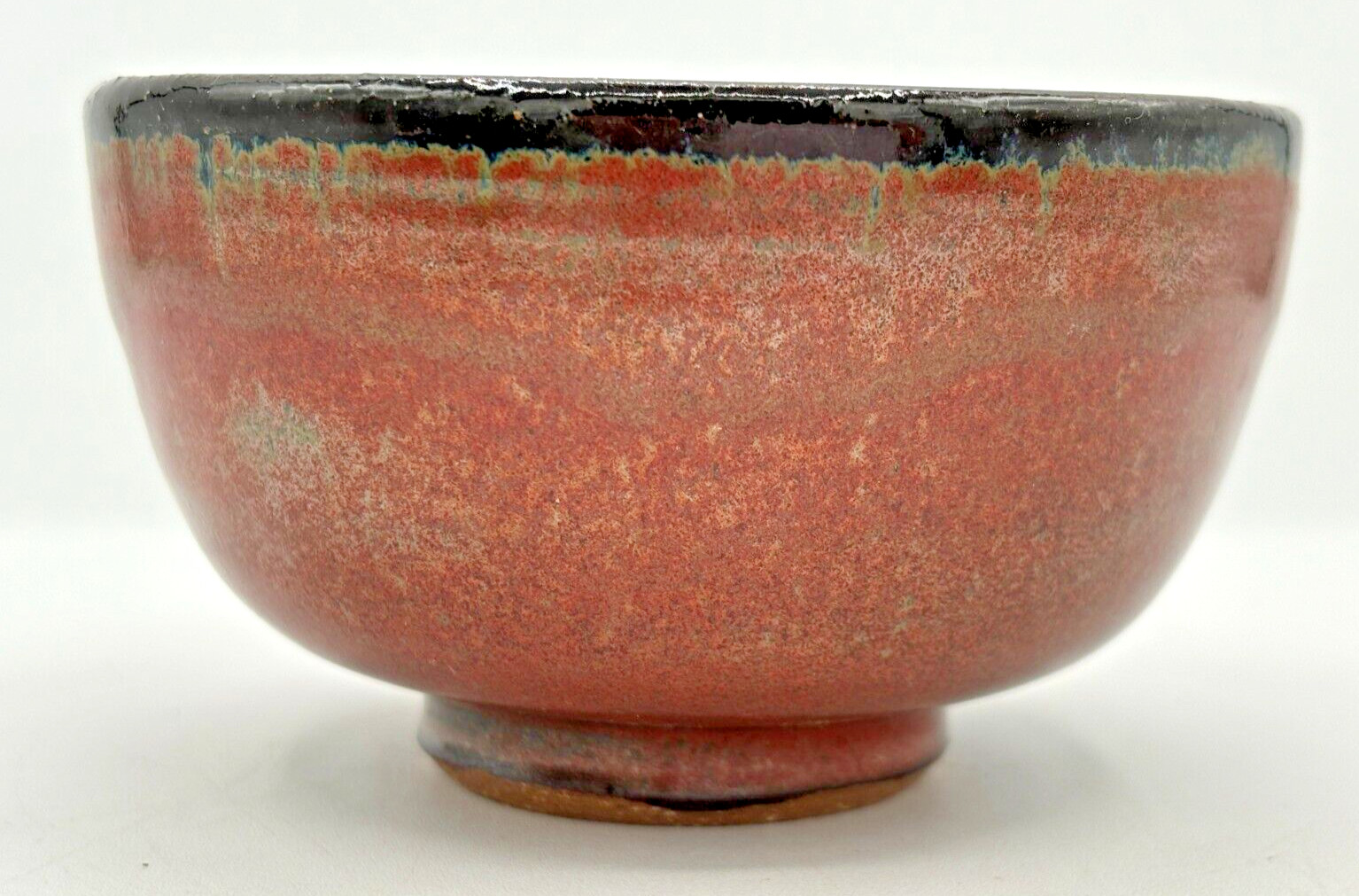 Stoneware Snack Bowls Firewood Kiln Glaze Set of 3 Wheel Thrown Studio Art