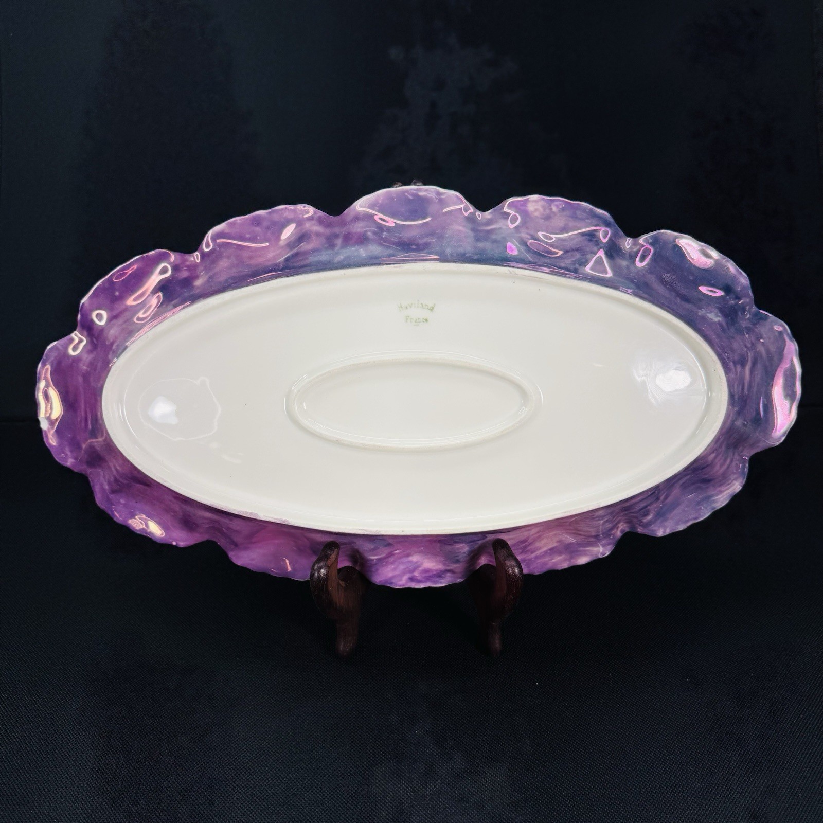 Haviland France Oval Platter Art Deco Gold Design