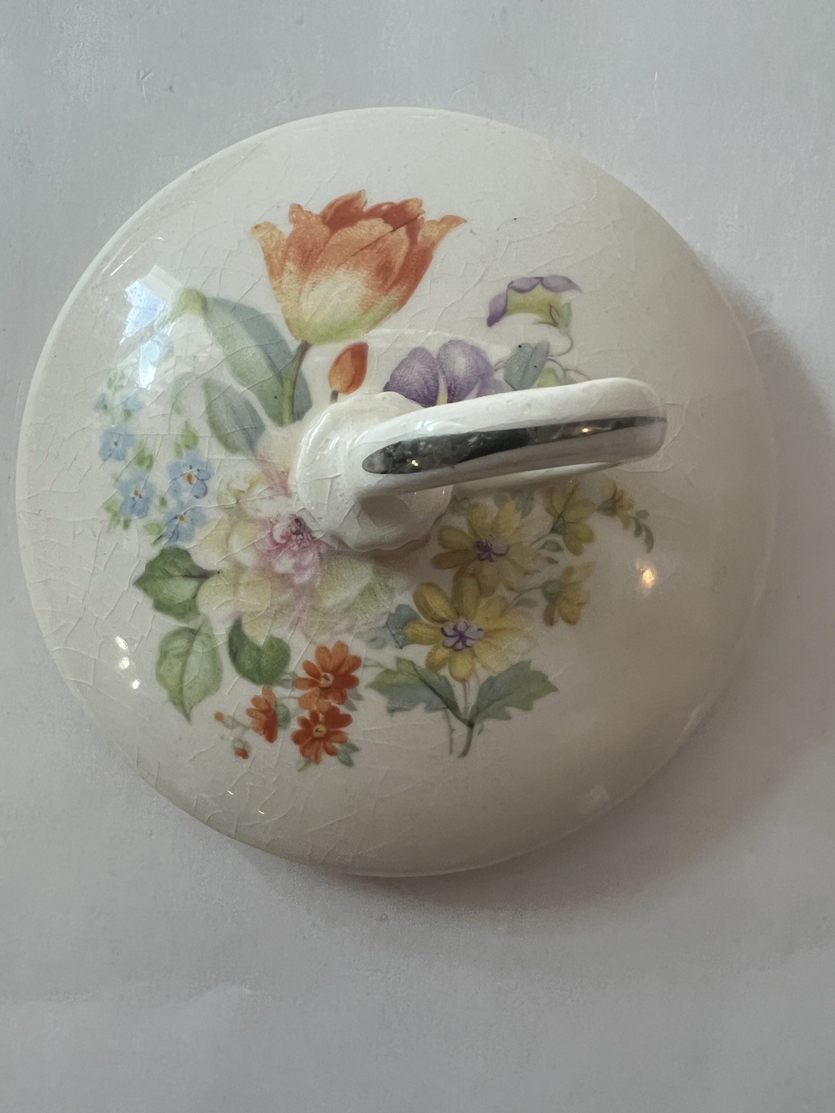 Salem Victory USA ~ Creamer & Sugar Bowl w/Lid Floral Cottage Grannycore