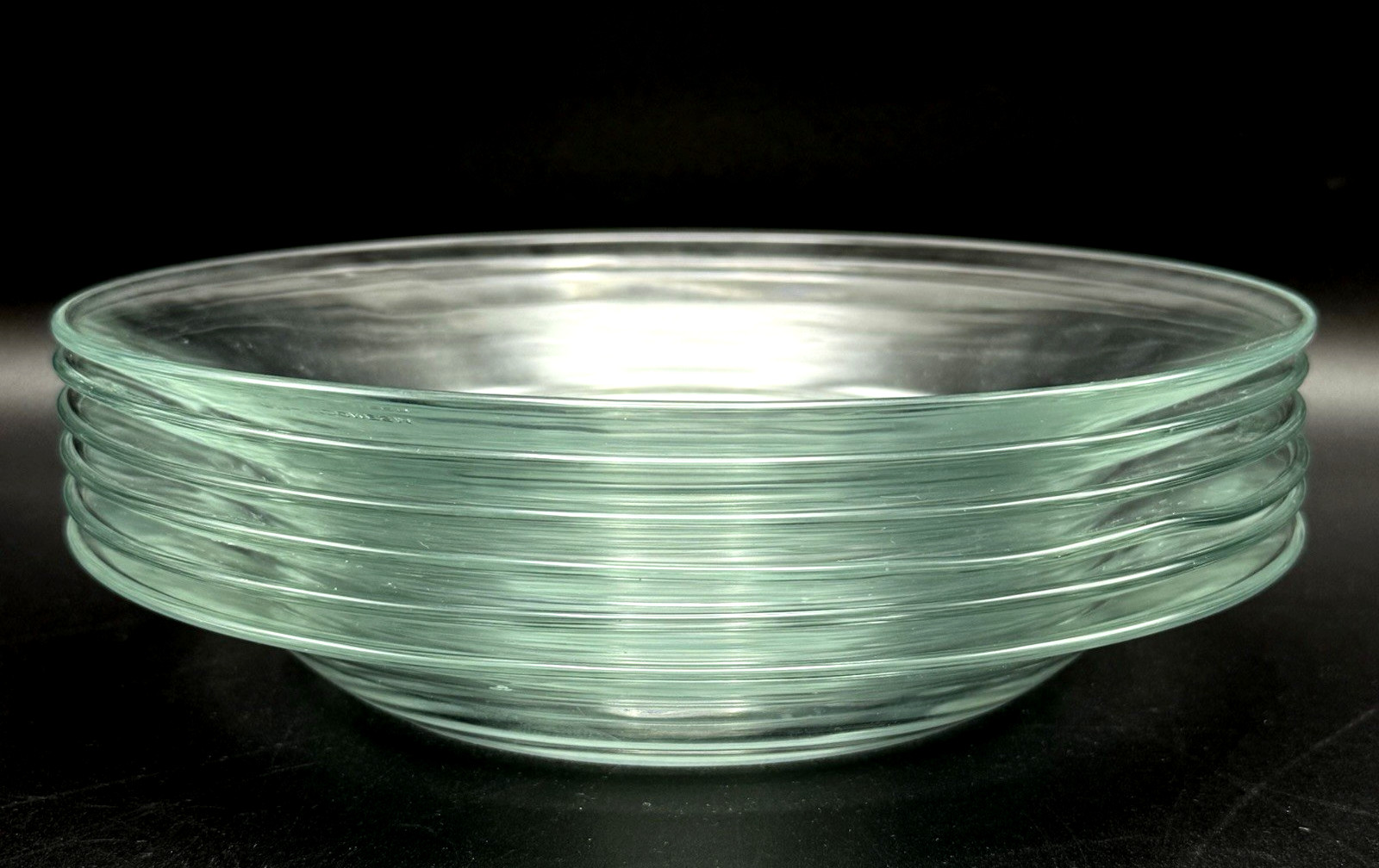 Set of 6) Vintage KIG Indonesia 9″ Clear Glass Soup Salad Bowls – Read