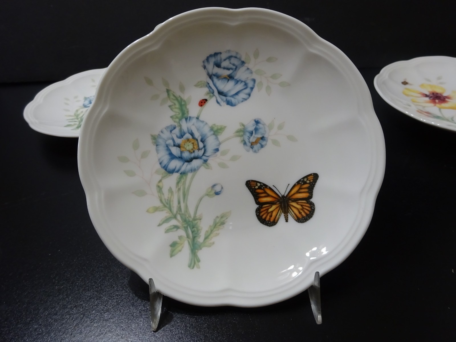 Lenox Butterfly Meadow Party Plates Set of 6 –6″ Porcelain–Box & Paperwork K40