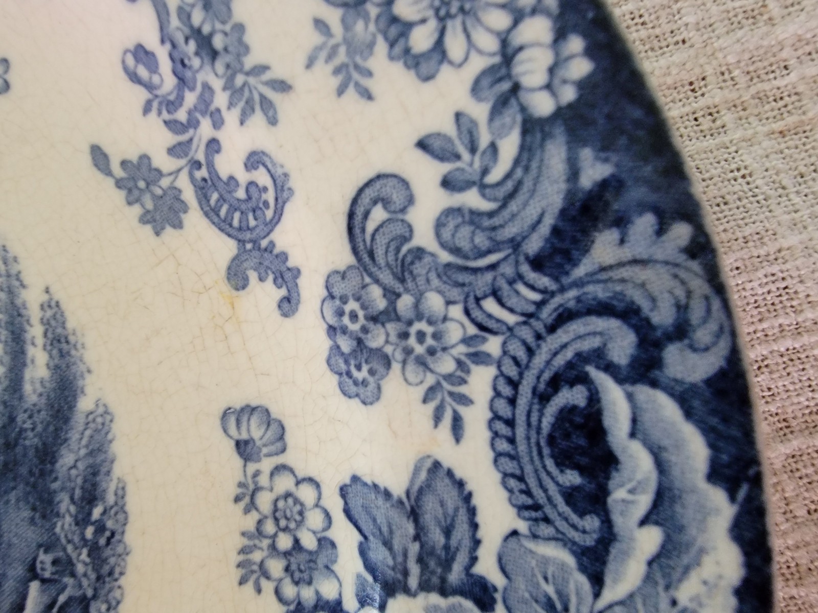 early blue transferware kenilworth Allertons Ltd England