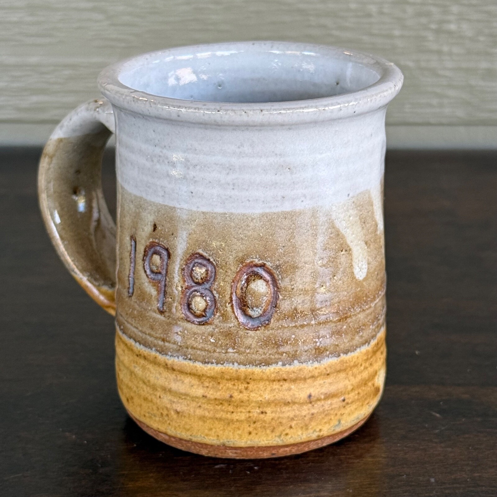 Vintage Barry Jepson Studio Art Pottery Coffee Mug 1980 Beta Sigma Phi Kansas