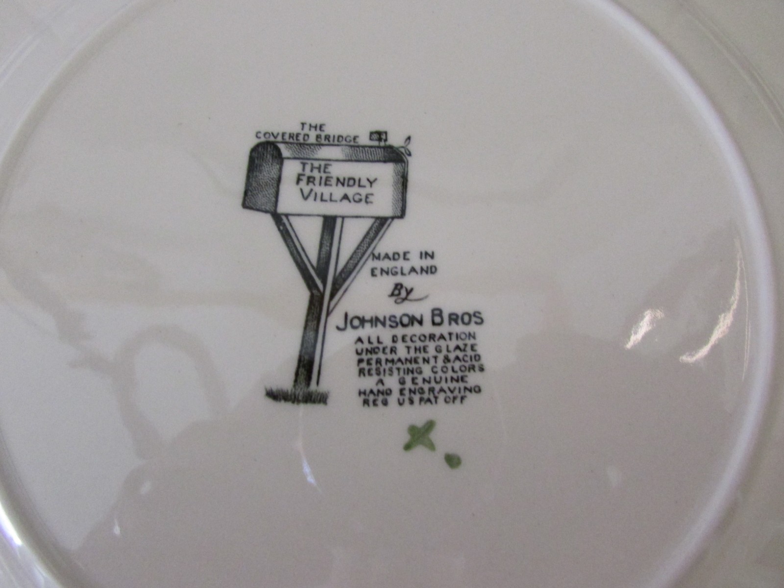 Set of 4 Johnson Bros The Friendly Village Square Salad Plate The Covered Bridge