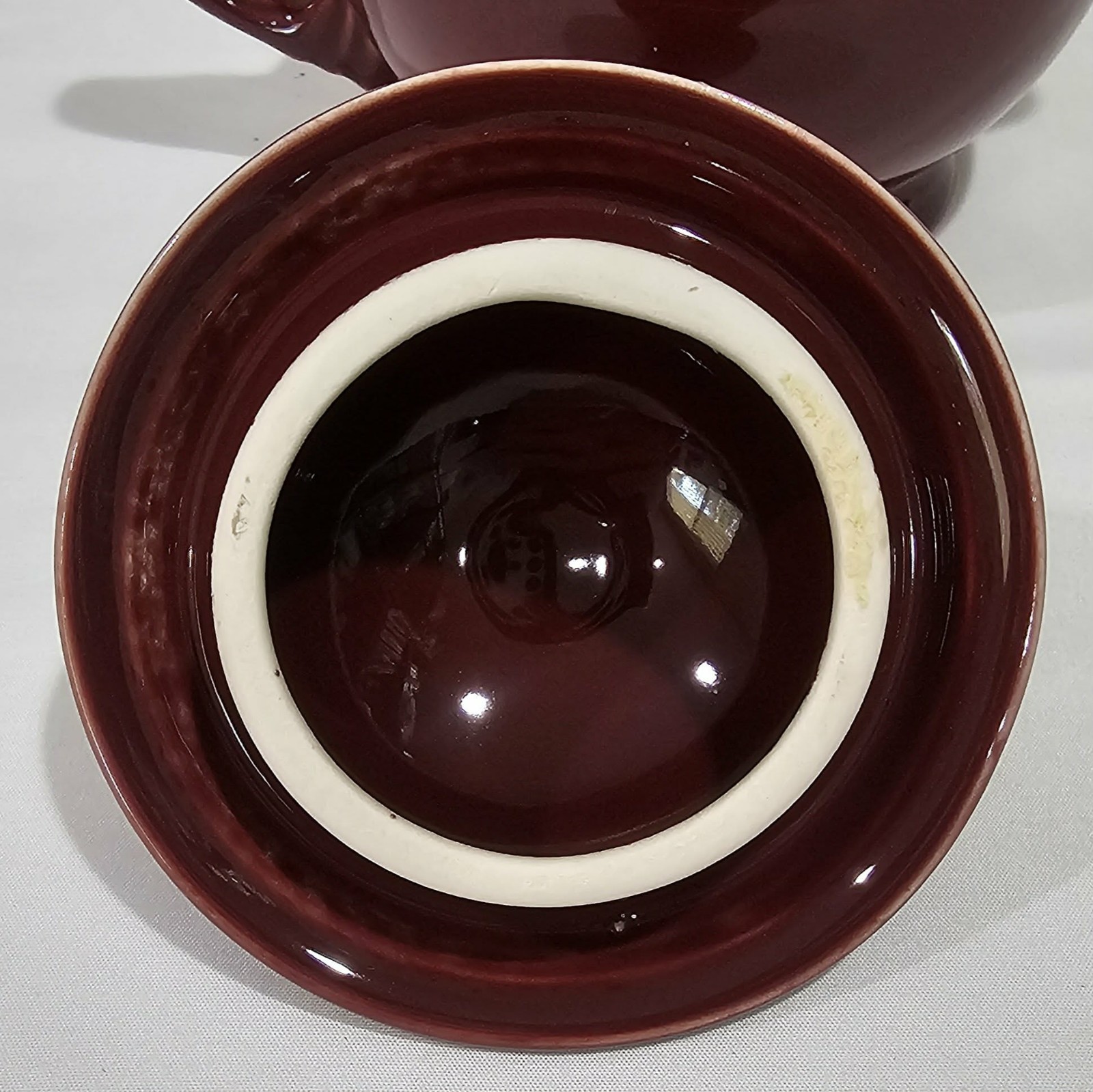 2001 Fiestaware 2 Cup Teapot With Lid Trio Of Hearts Cinnabar Excellent