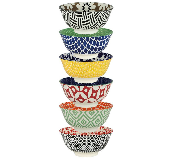 Certified International Soho 6-pc. 6.25-in. Bowl Set, Multi NEW