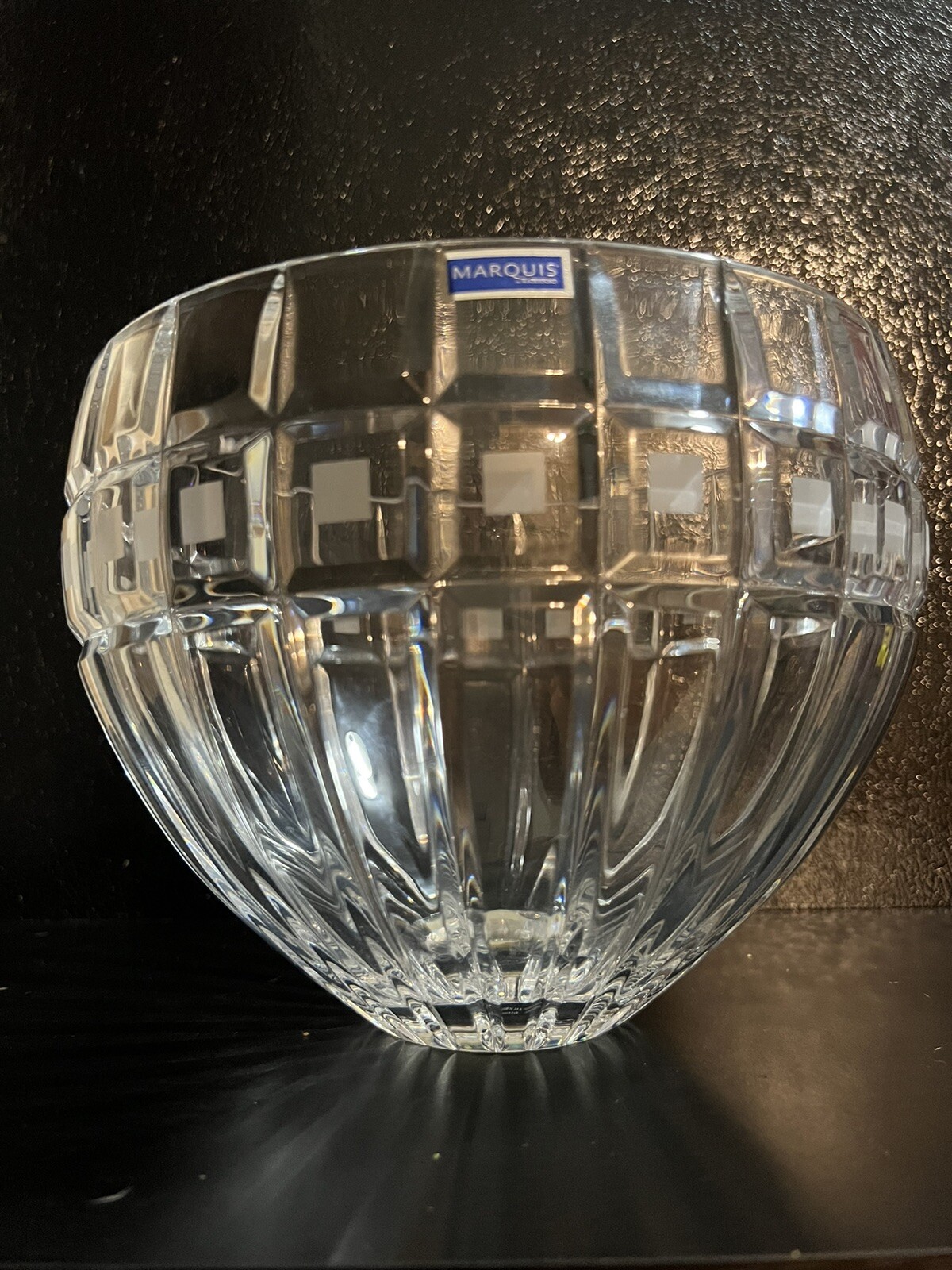 Waterford Crystal Master Cutter Bowl shape Vase Quadrata 10″
