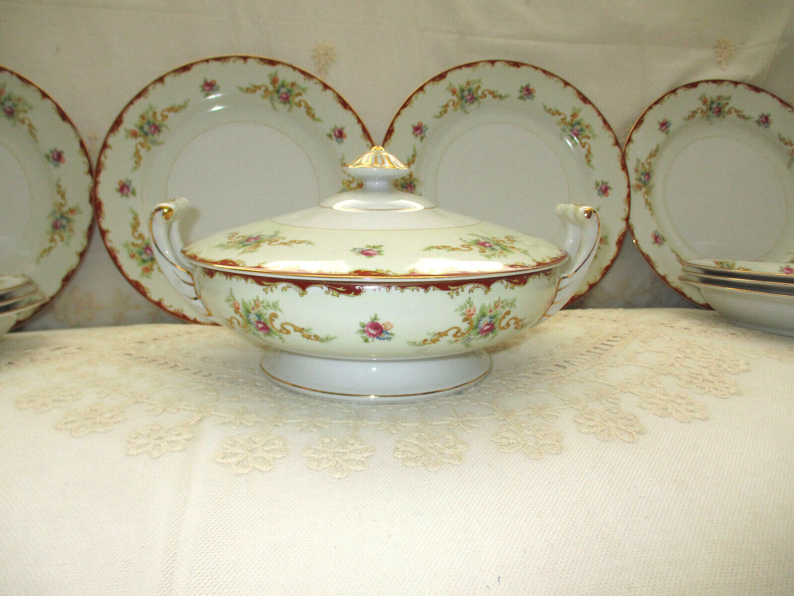 Vintage Harmony House “Wembley” Porcelain Dinner Set for 6 and Covered Tureen
