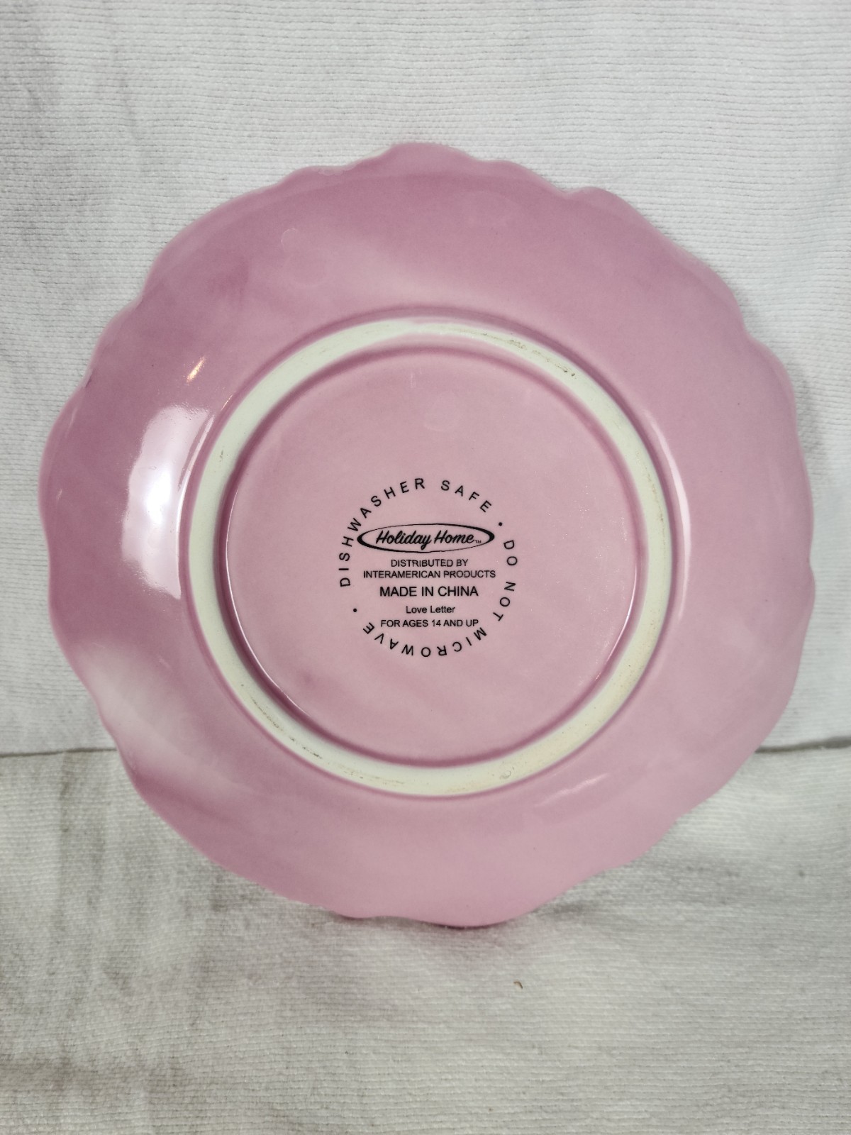 Holiday Home Set Of 4 Pearl Pink Rose Plates