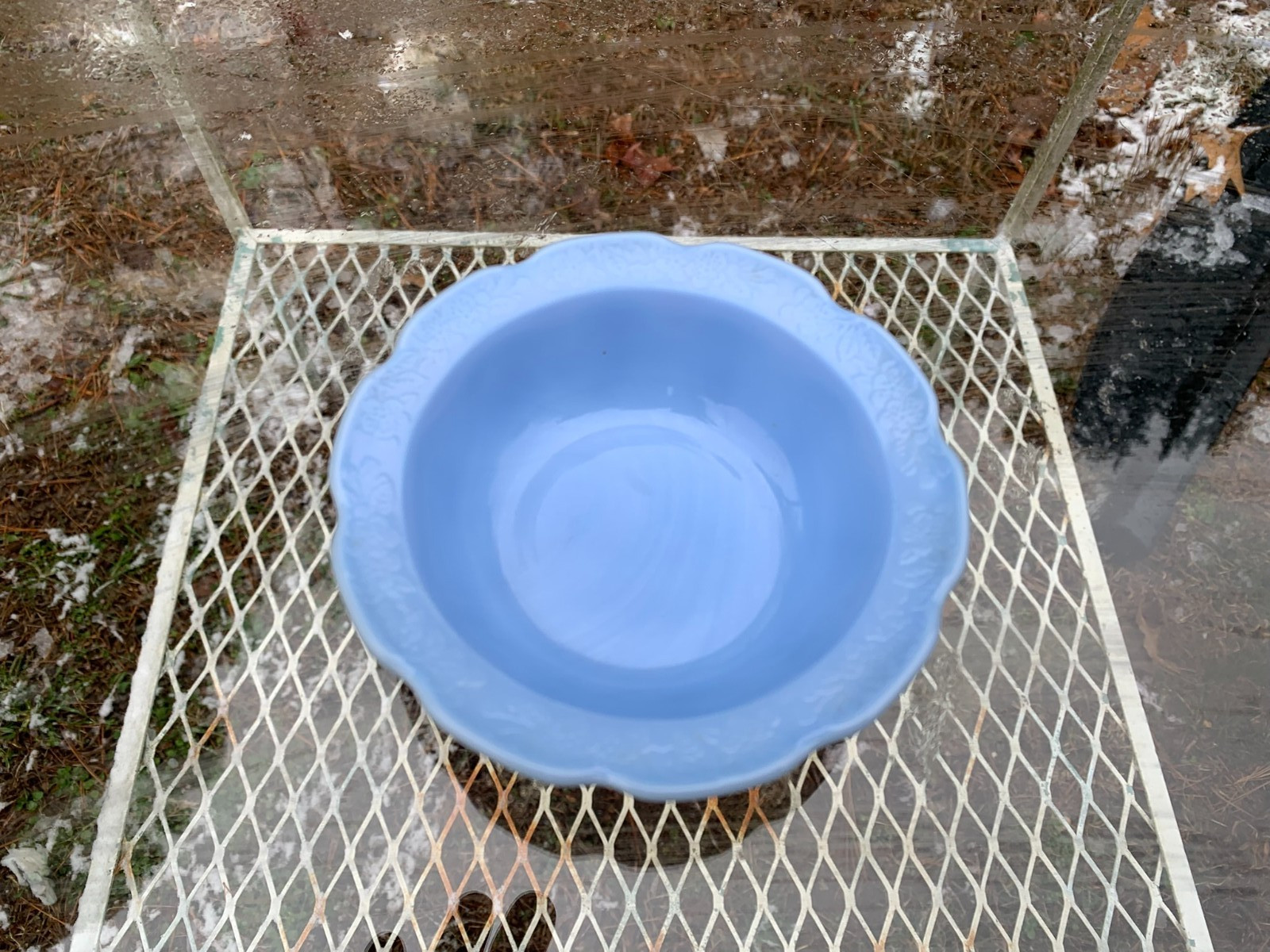Cherry Blossom 4.75″ Bowl Delphite Blue Jeannette Glass 1930-39 Depression Glass
