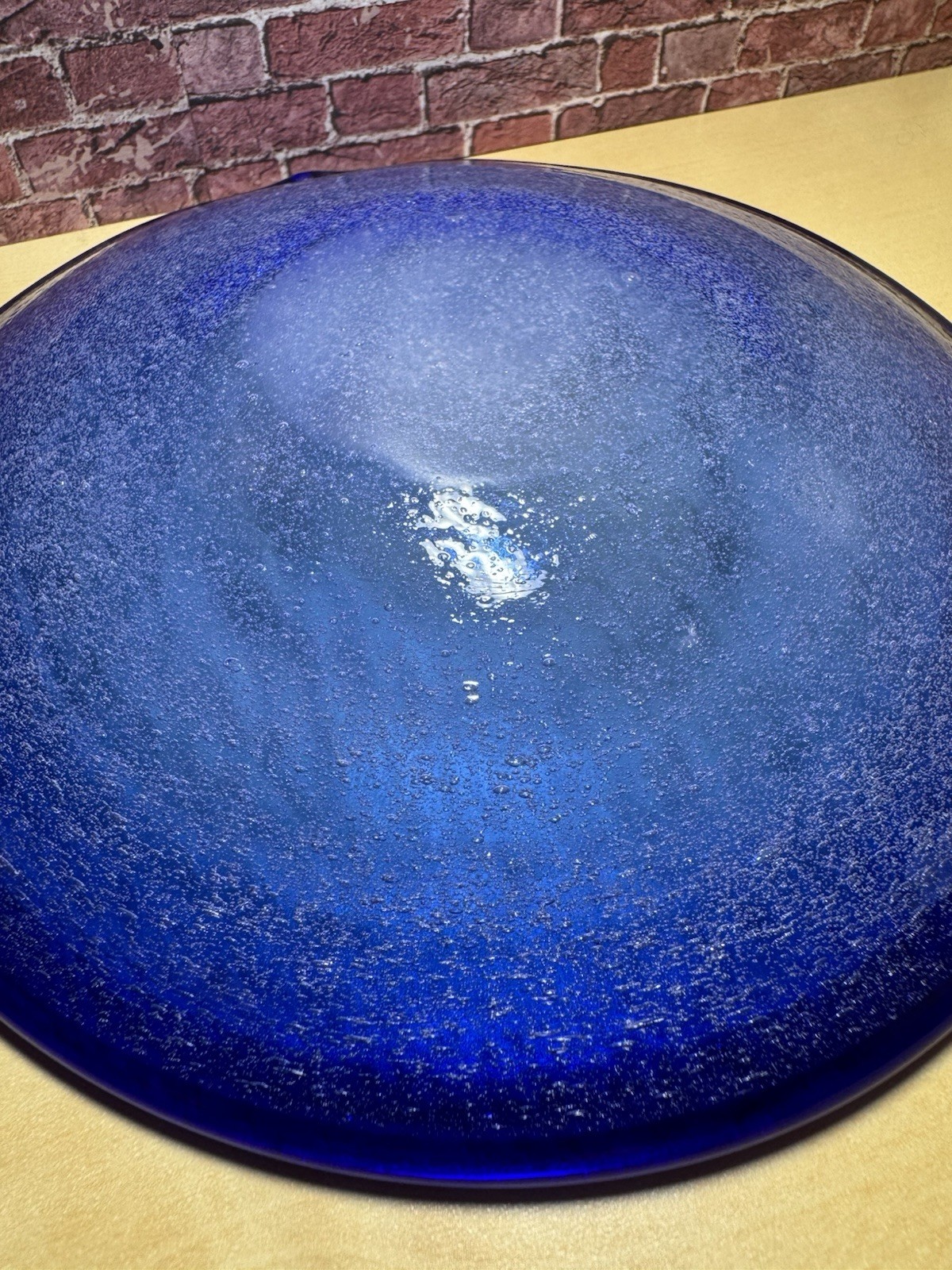 2 Piece Cobalt Blue 7” Dessert / Salad / Bread Plates Hand Blown Art Glass SALE