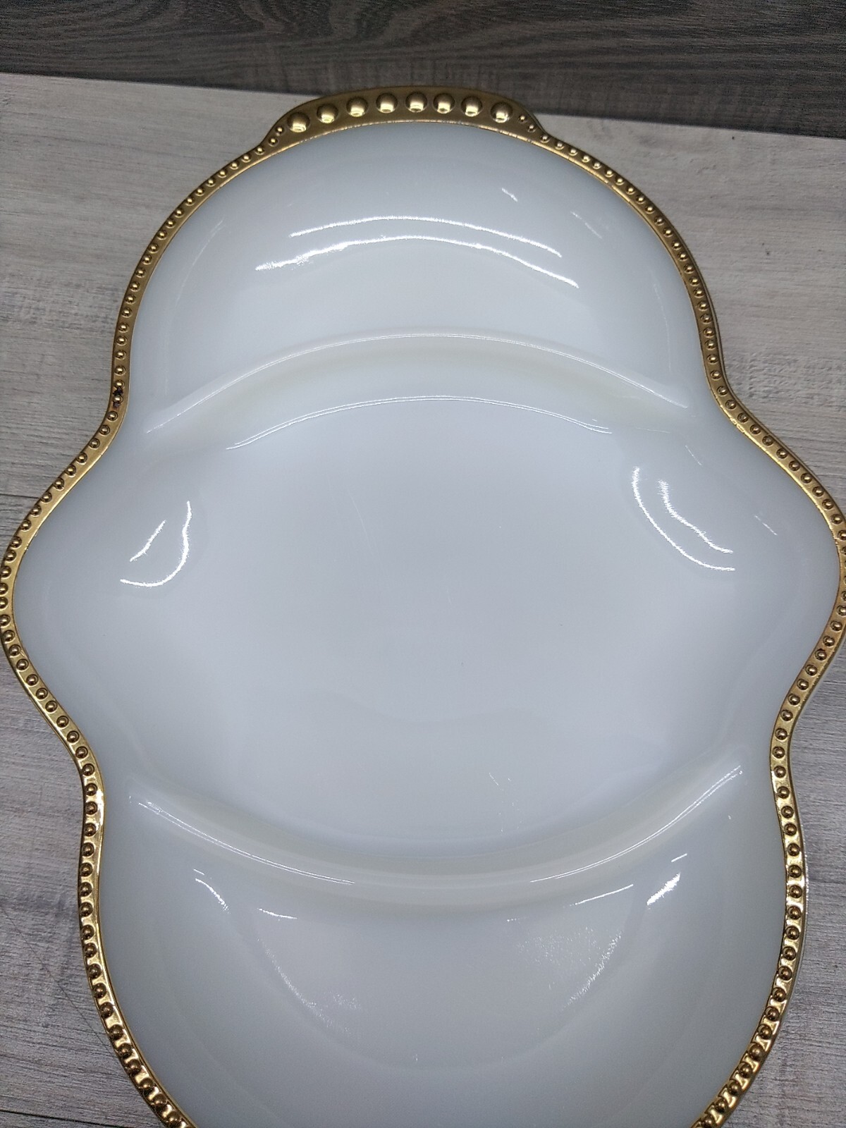 Fire King Relish, Divided Plate 11″ x 7 1/2″. Very Nice