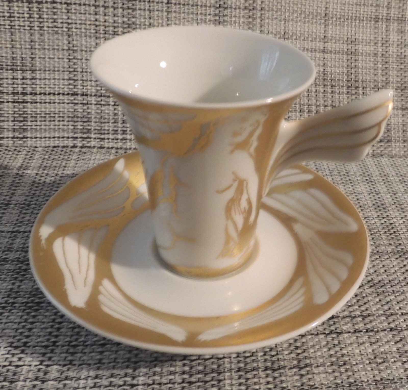 Rosenthal Espresso Cup Saucer Daniel Groen Mythos 1994 Gold Nude Woman RARE