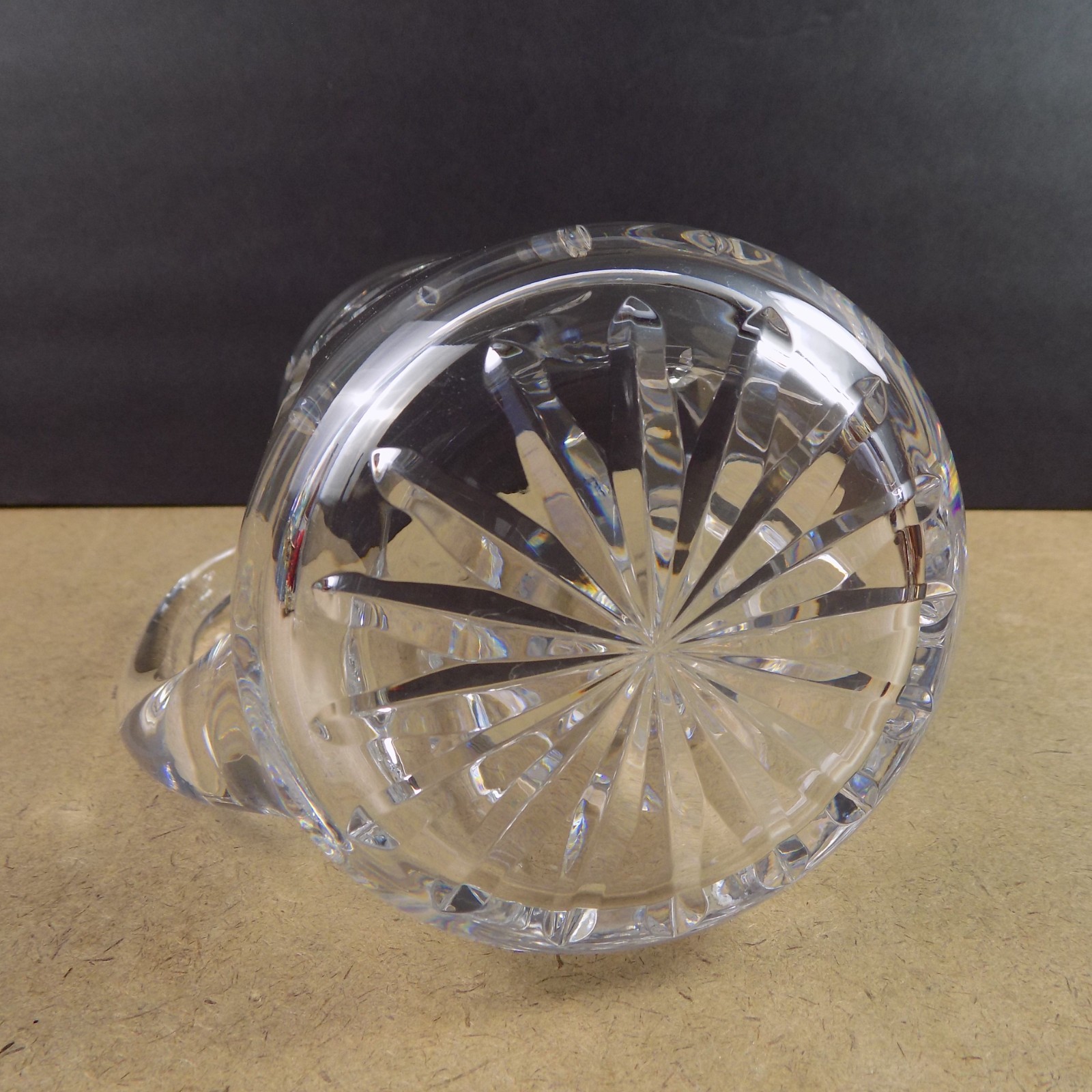 Waterford Crystal Pitcher Vintage Cut Diamond Ireland VGC 6.75″ Tall
