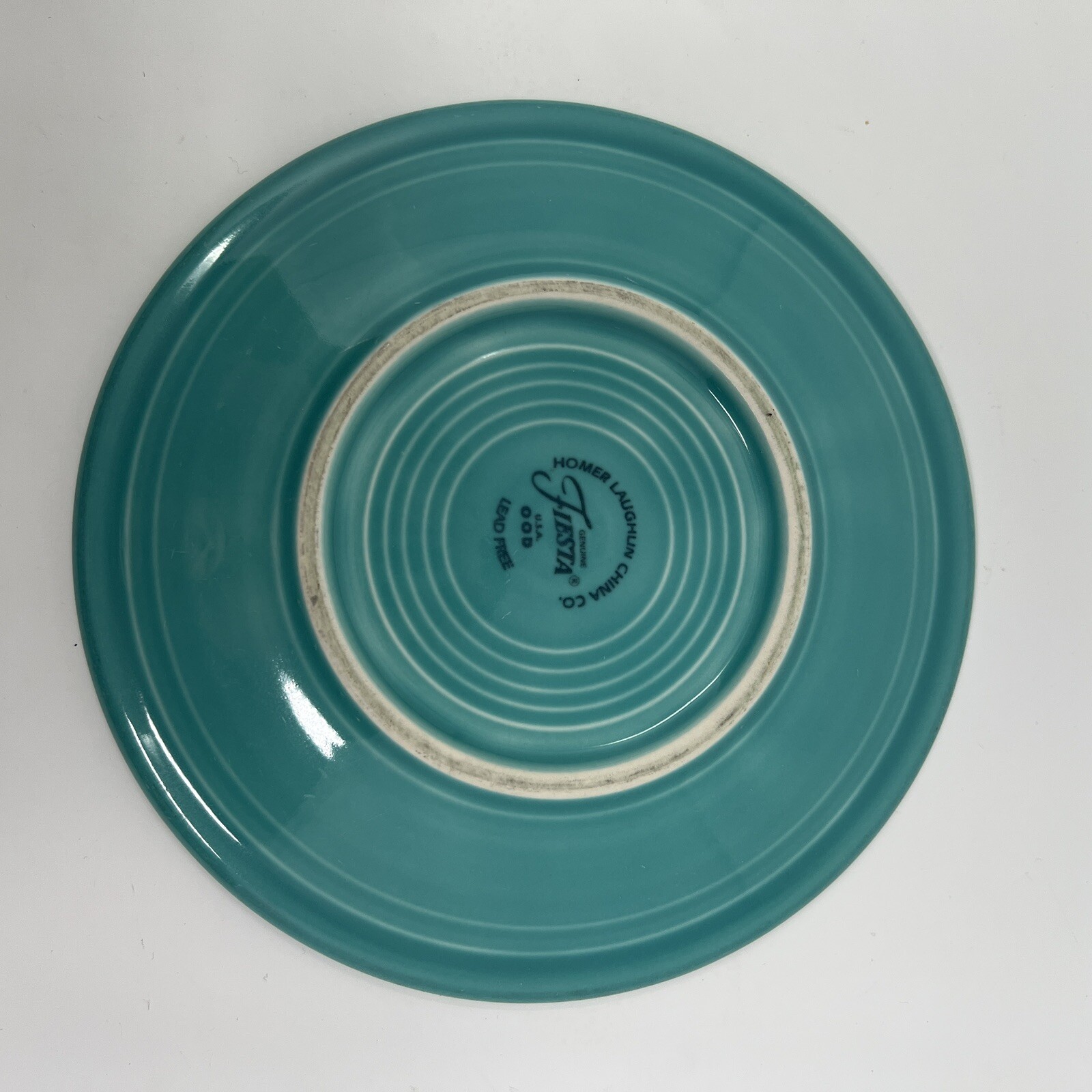 Fiesta Ware Turquoise Blue Saucers 6 1/8 in Plate Homer Laughlin Set Of 2