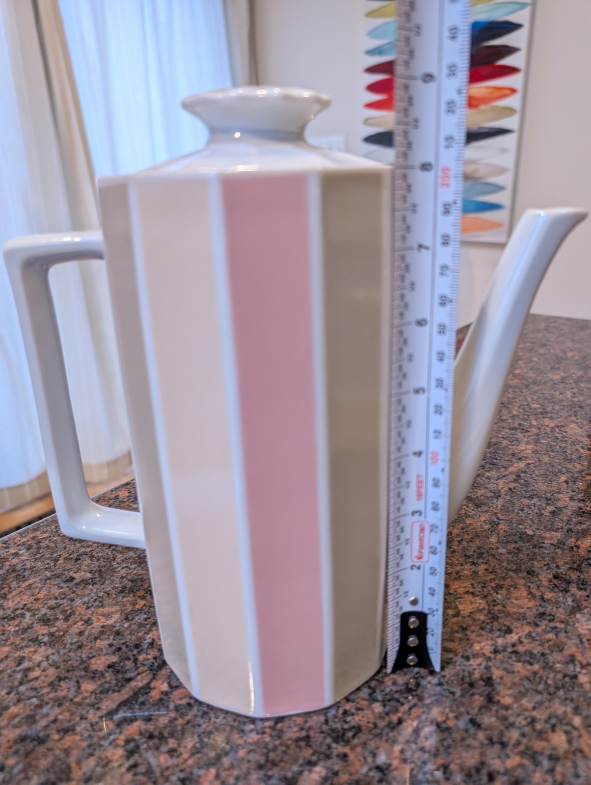 Vintage TOSCANY (Japan) Beta Tall Teapot Coffee Server Pitcher EUC