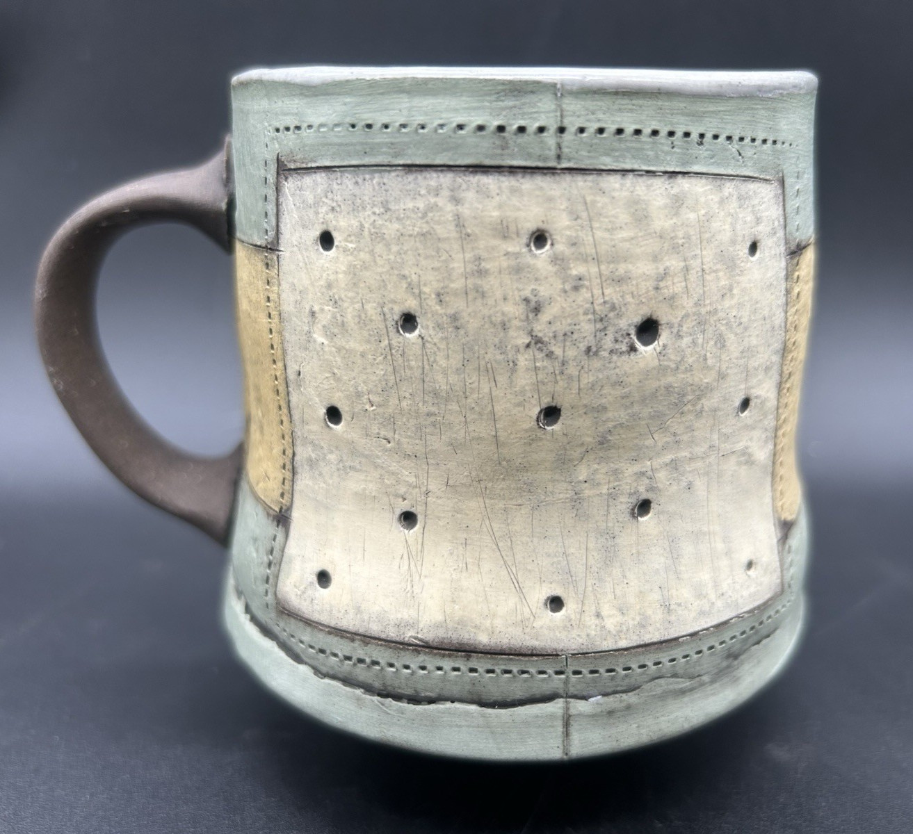 Mark Arnold 2017 Portfolio Art Pottery Organic Free Form Ceramic Mug