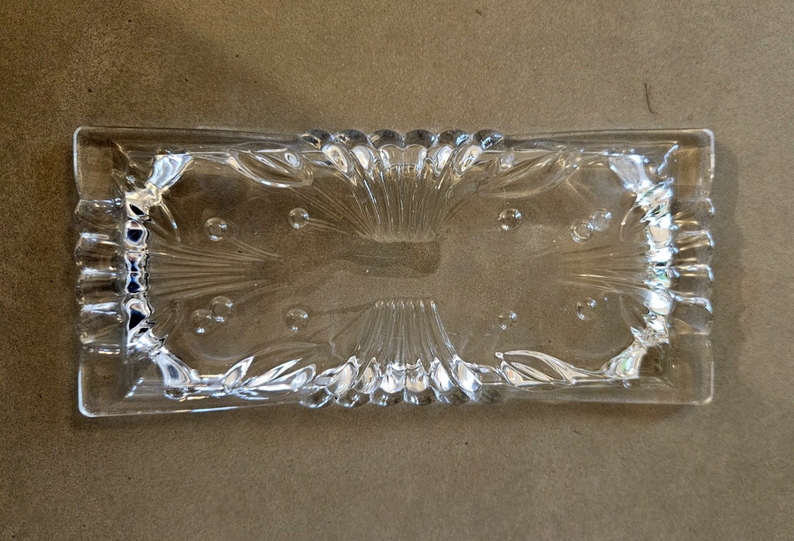 Classic Kitchen Clear Glass Covered Butter Dish Tulip Flower Knob Cottagecore