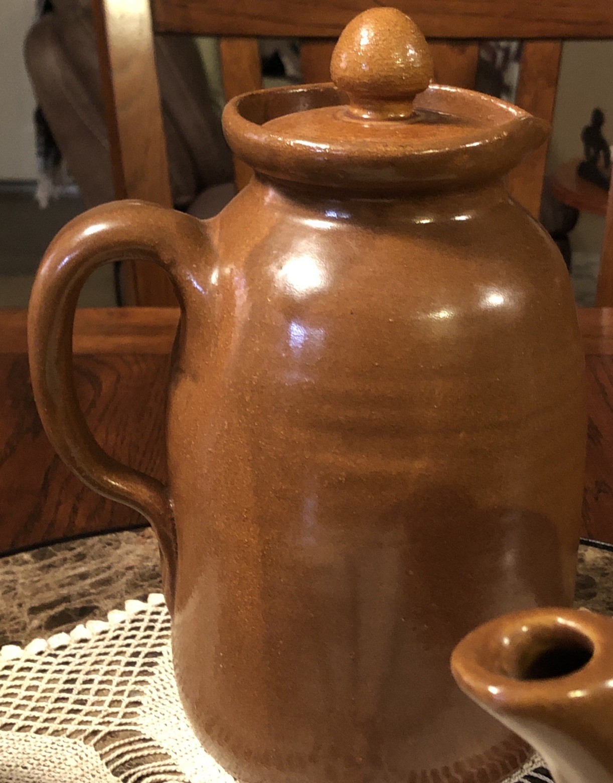 LOT OF 3 Bybee BB Kentucky American Art Pottery Caramel Coffee Pitcher/T Pots