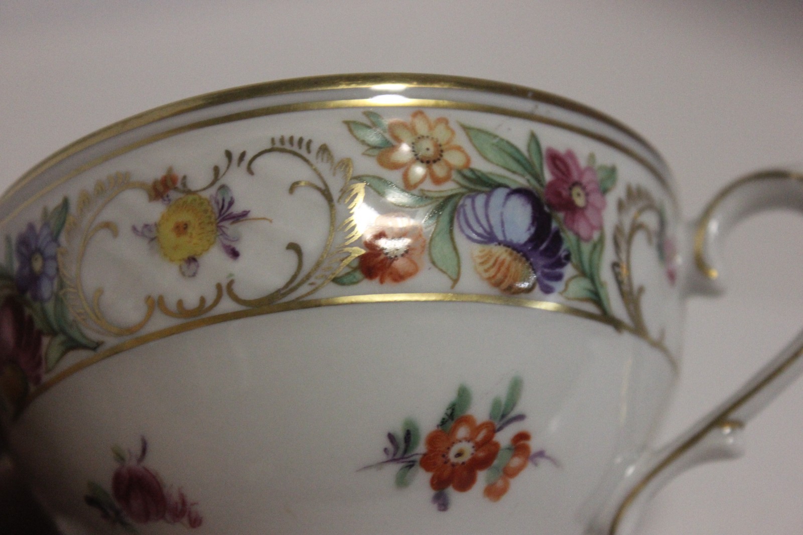 Schumann Bavaria Dresden Empress Chateau Flat Teacup & Saucer Set, 12 Sets Avail