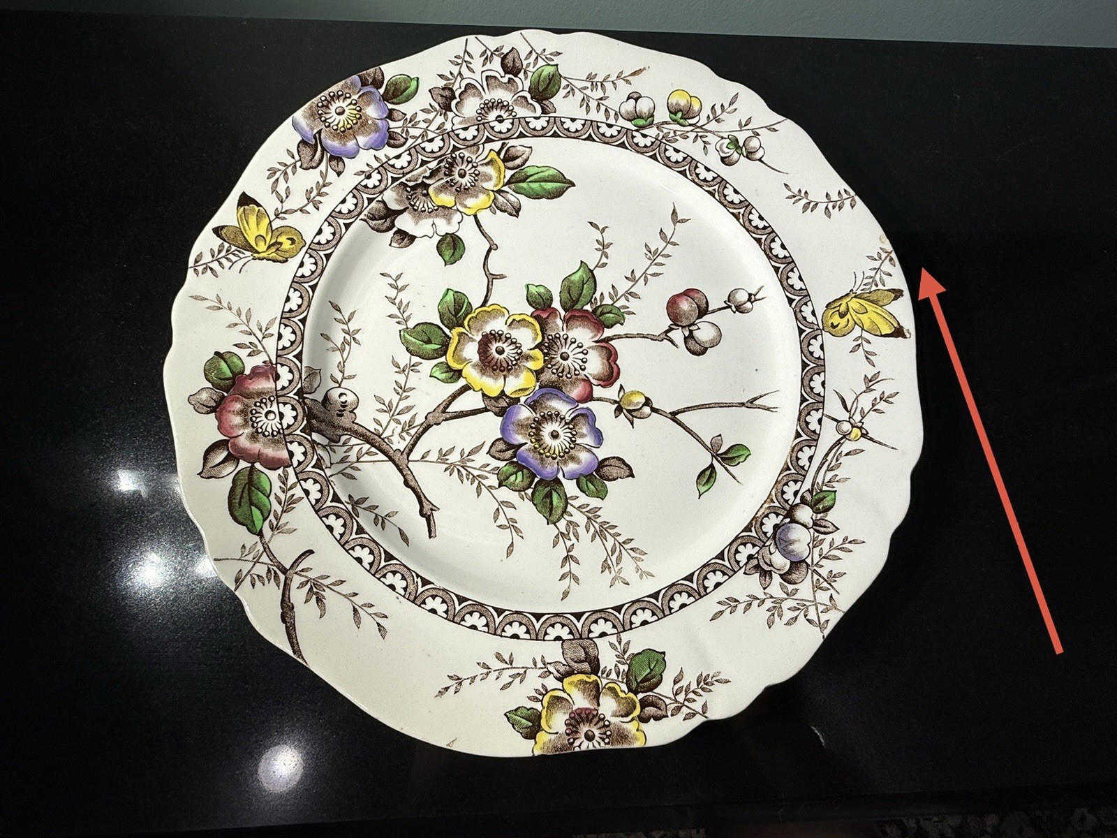 Set of 5 Alfred Meakin Medway Beautiful Dinner Plates Transferware Floral