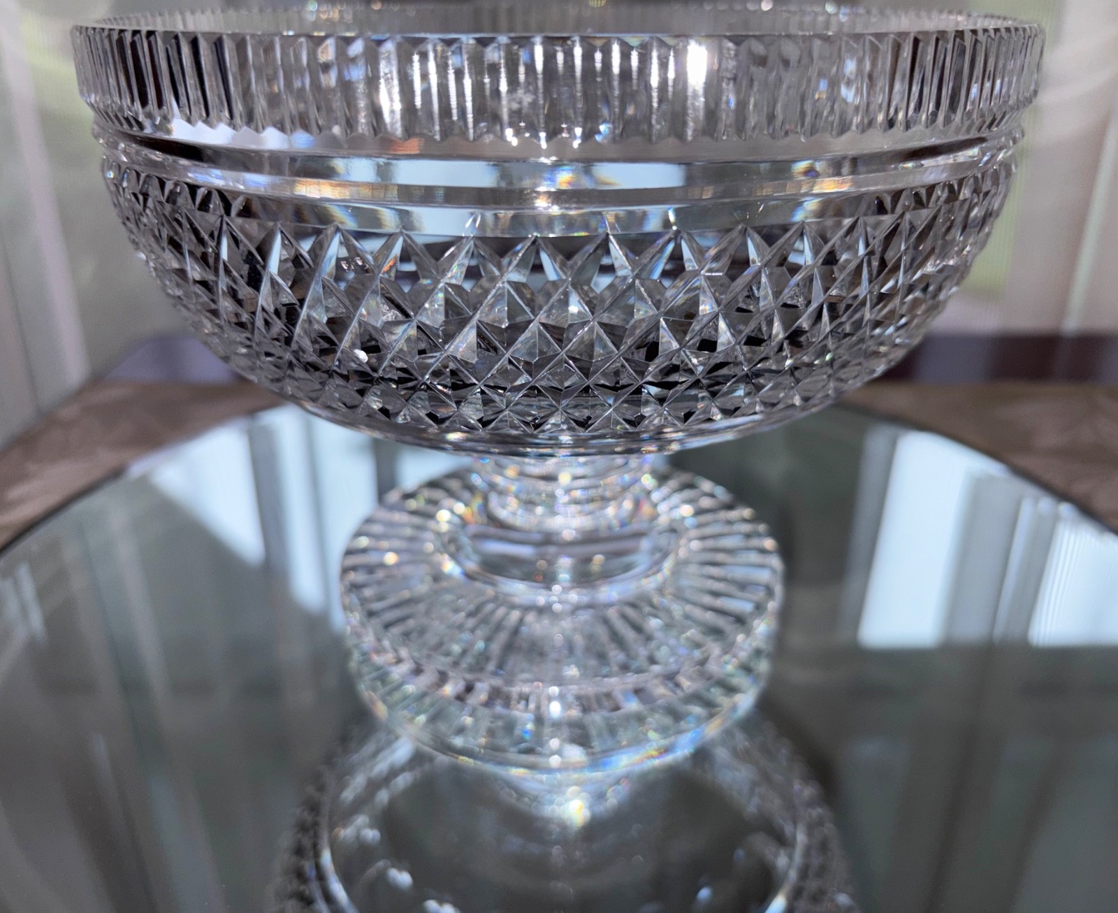 Vintage Waterford Crystal Castletown Footed Pedestal Centerpiece Bowl