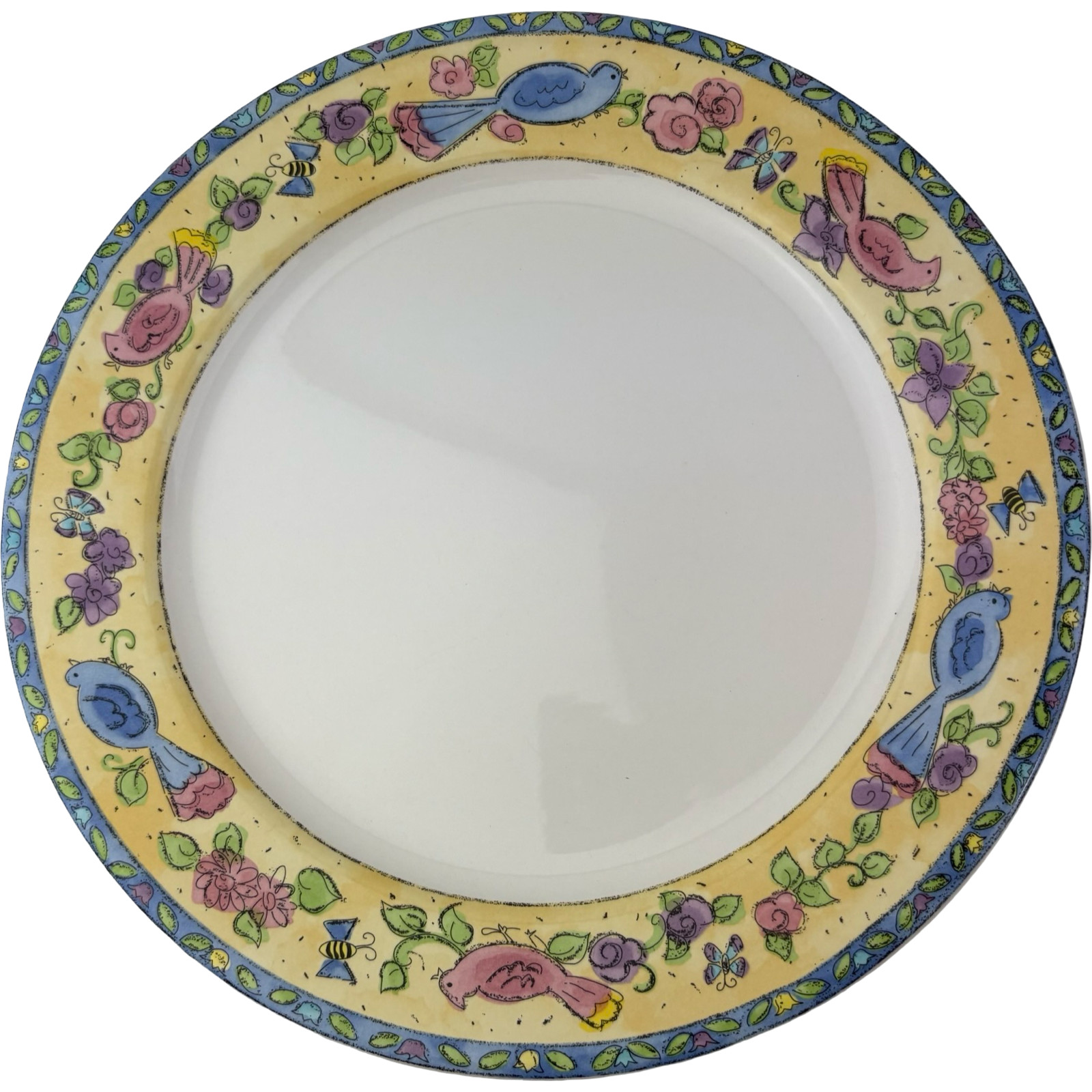 Sango Birds and the Bees Dinner Plates Set of 4 VTG 11″ Sue Zipkin Stoneware