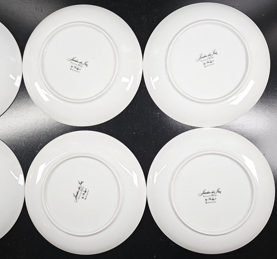 6 Shafford Jardin Des Iris Salad Plate Set Vintage Floral Dishes Japan Retro Lot
